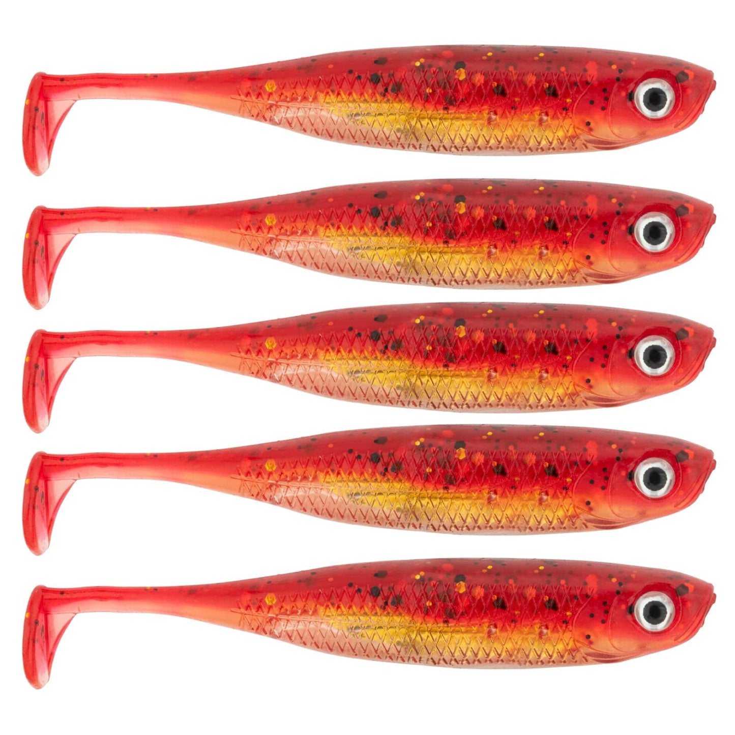 QualyQualy Soft Plastic Swimbait Paddle Tail Shad Lure Soft Bass Shad Bait Shad Minnow Paddle Tail Swim Bait for Bass Trout Walleye Crappie 2.75in 3.14in 3.94in 5in