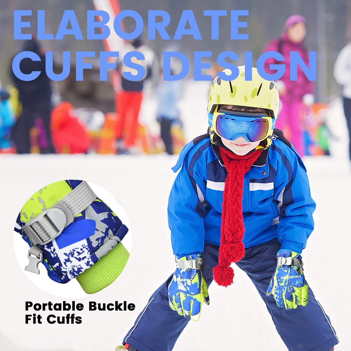 Cevapro -30℉ Waterproof Winter Kids Gloves for Boys Girls,3M Thinsulate Warm Waterproof Gloves for Cold Weather to Snow Skiing Running Hiking,Winter Thinsulate Gloves for Kids Outdoor Sports