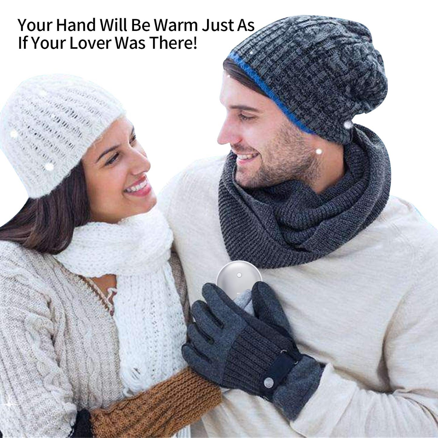 Karecel Rechargeable Hand Warmers, Electric Hand Warmer 5200mAh Powerbank Reusable Handwarmers, Portable USB Hand Warmer Heater Battery Pocket Warmer, Best Gifts for Men and Women in Cold Winter