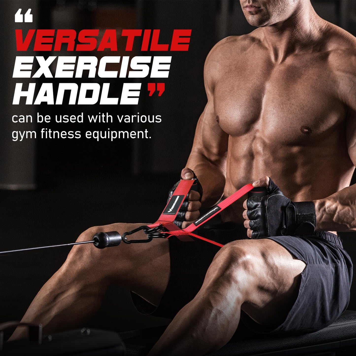 RENRANRING Gym Exercise Handles, Replacement Handle Attachments for Cable Machine Pulleys, Resistance Band and Strength Trainer, Pull Down Workout Accessories, Home Gym Add On Equipment