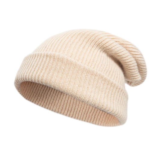 Tinncana 100% Merino Wool Double-Sided Beanie for Men and Women, Ultra Thick Soft Warm Winter Skull Caps (Beige)