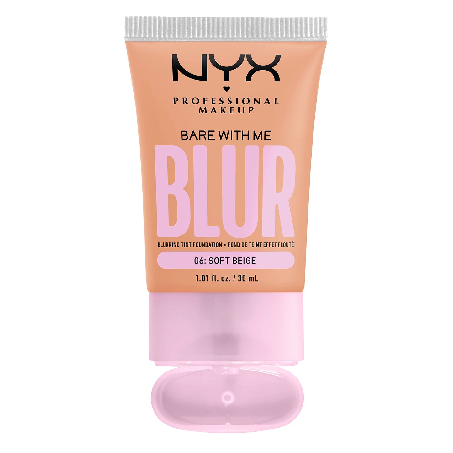 NYX PROFESSIONAL MAKEUP Bare With Me Blur Skin Tint Foundation Make Up with Matcha, Glycerin & Niacinamide - Soft Beige