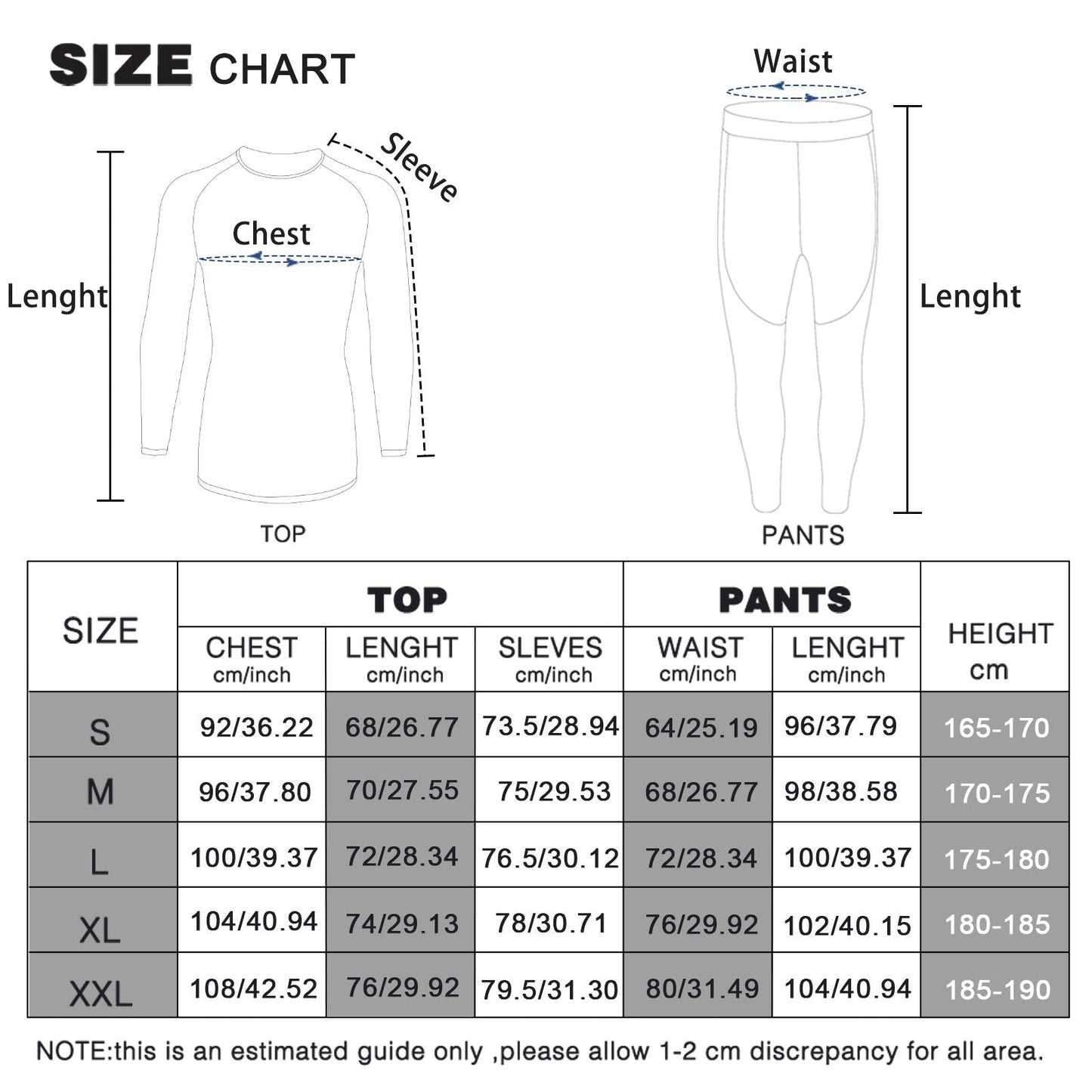 MEETWEE Men's Thermal Underwear Set, Winter Ski Gear Fleece Lined Long Johns Base Layer Warm Top & Bottom for Skiing Blue