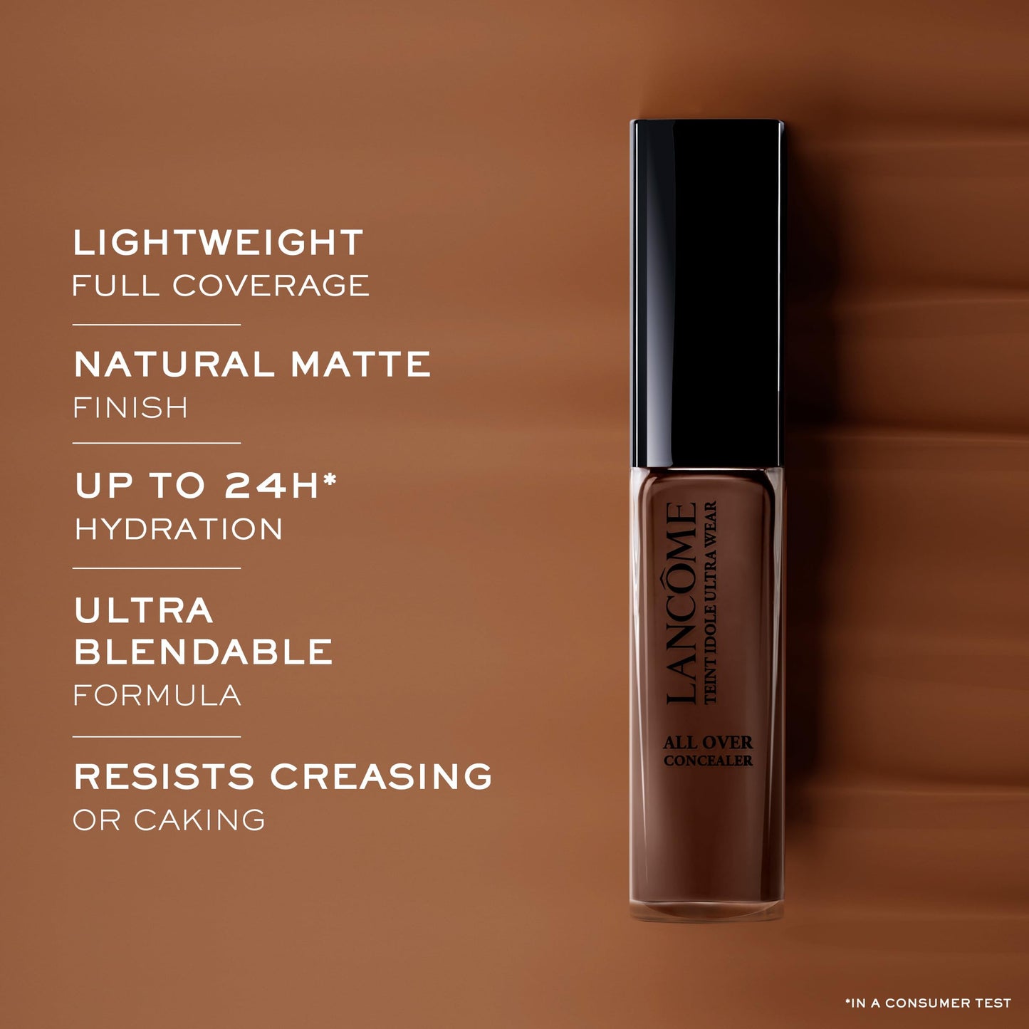 Lancôme Teint Idole Ultra Wear All Over Full Coverage Concealer - Natural Matte Finish & Lightweight Under Eye Concealer - Up To 24H Wear - 500 Suede Warm