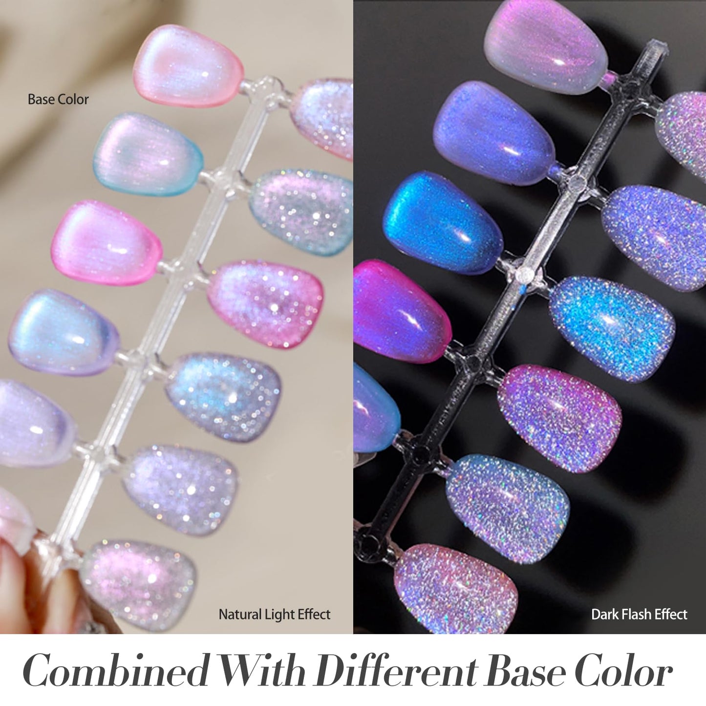 Born Pretty Silver Reflective Glitter Gel Nail Polish Christmas Holographic Transparent Glitter Gel Polish Sparkly Shiny Disco DJ LED Gel Nail Polish Nail Varnish 15ML