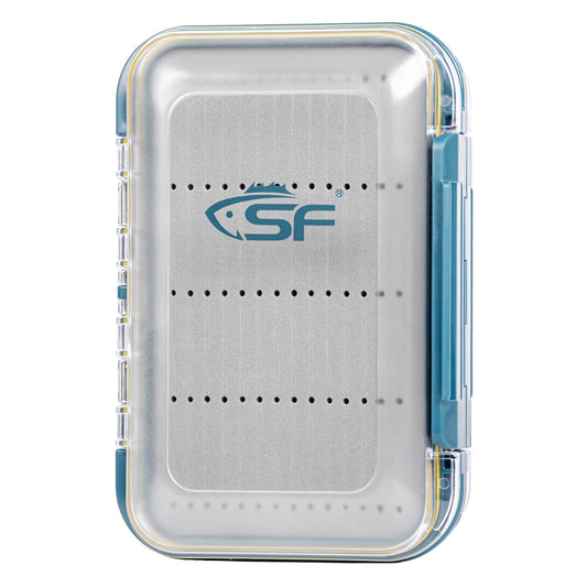 SF Large Waterproof Fly Box For Fly Fishing Double Sided Clear Lid Ice Fishing Jig Head Tackle Box Fly Flies Dry Flies Wet Flies Nymph Streamer Foam