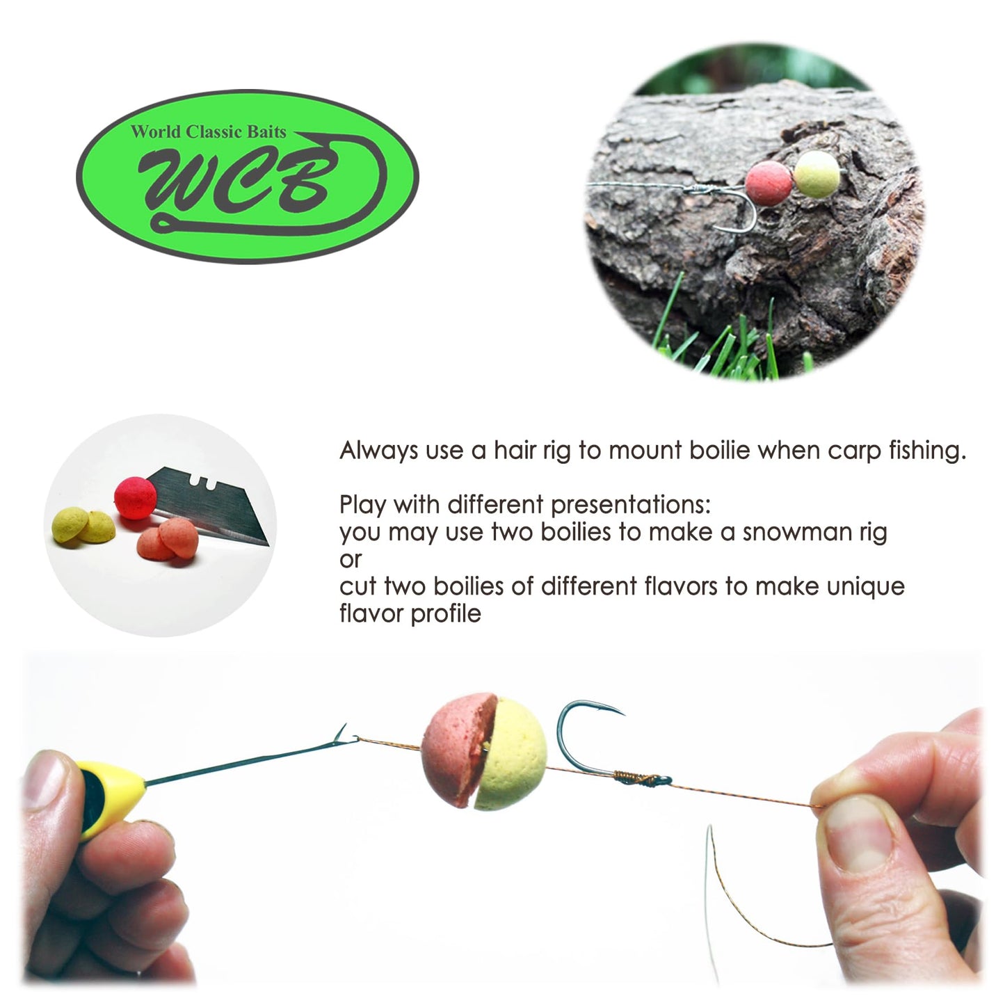 WCB Carp Baits High Protein Boilies 16 mm 1 lb Bag - Carp Fishing Bait - Ideal for Carp Fishing (Flavor: Carp Candy)