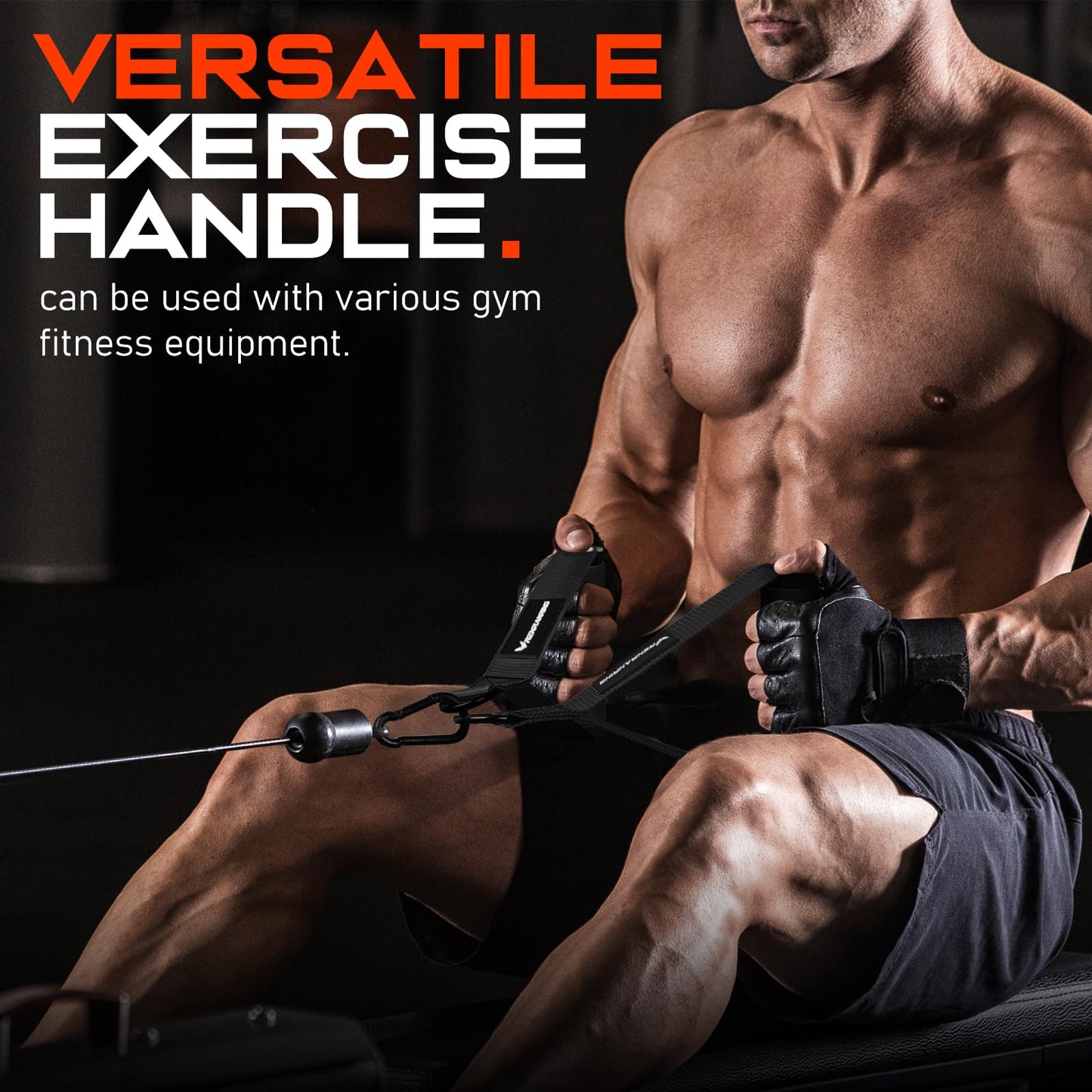 RENRANRING Gym Exercise Handles, Replacement Handle Attachments for Cable Machine Pulleys, Resistance Band and Strength Trainer, Pull Down Workout Accessories, Home Gym Add On Equipment