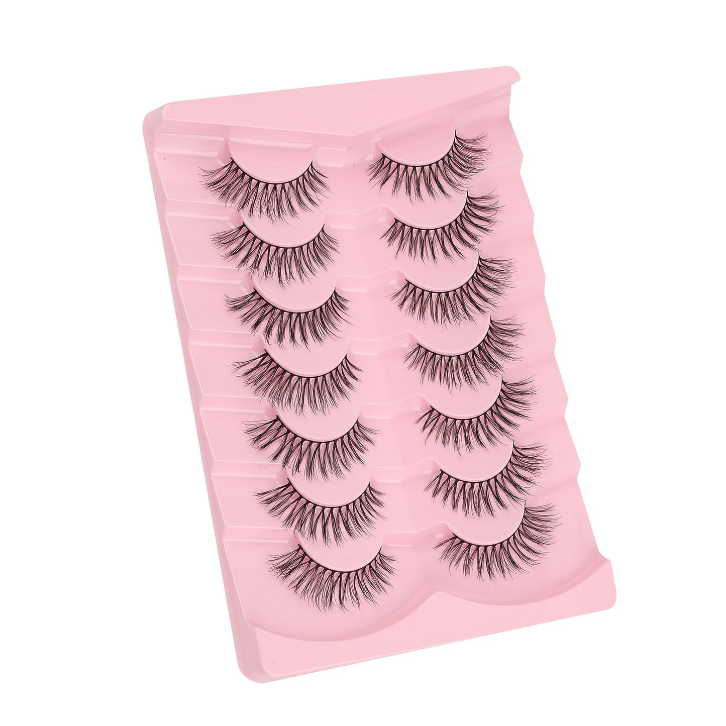 Siligli False Eyelashes wispy lashes pack 3D-385, black