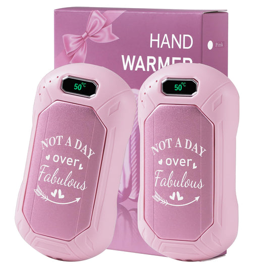 Hand Warmers Rechargeable 2 Pack, 6000mAh Portable Electric Hand Warmers, 2 in1 Magnetic Hand Warmer, Womens Gifts for Christmas, Pocket Reusable Heater for Outdoor, Golf, Hunting, Camping Gear