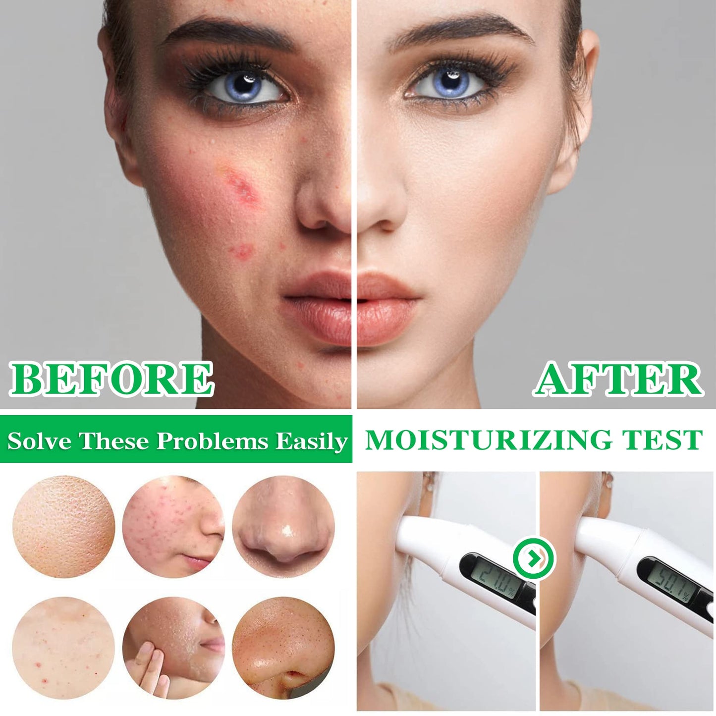 Mushroom Head Air Cushion CC Cream BB Cream Cushion Foundation Moisturizing Full Coverage Foundation Concealer Lasting Foundation Makeup Even Makeup Base Primer(Ivory)
