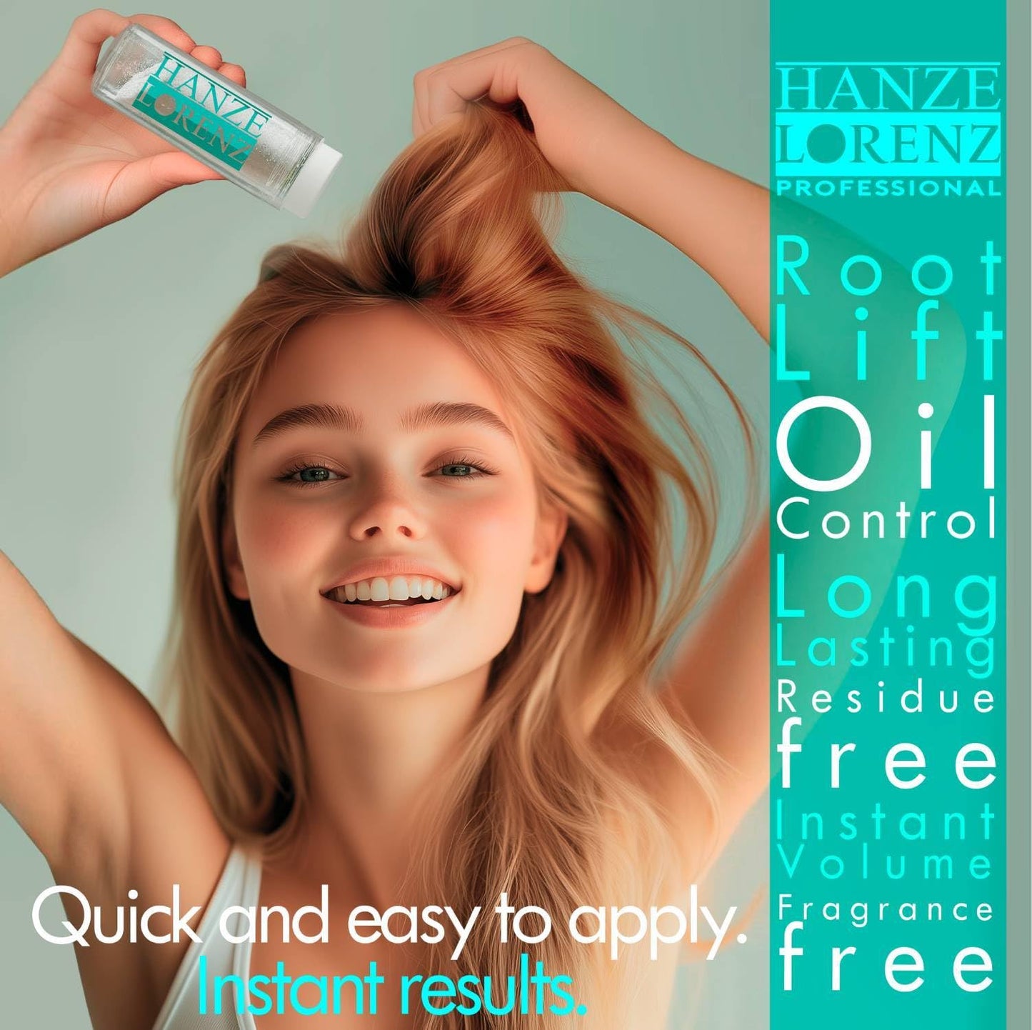 Hanze Lorenz Hair Powder Volumizer for Women โ Texture Powder for Root Lift & Oil Control, Matte Finish, Strong Hold, No Residue, Fragrance-Free, Antifrizz (12g / 0.42oz)