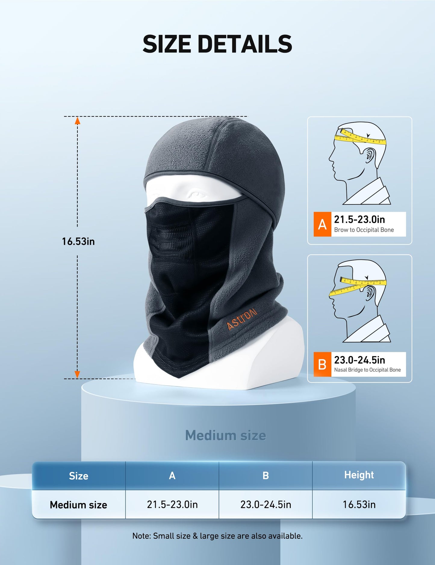 AstroAI 2 Pack Balaclava Ski Mask Winter Fleece Thermal Face Mask Cover for Men Women Warmer Windproof Breathable, Cold Weather Gear for Skiing, Outdoor Work, Riding Motorcycle & Snowboarding, Gray