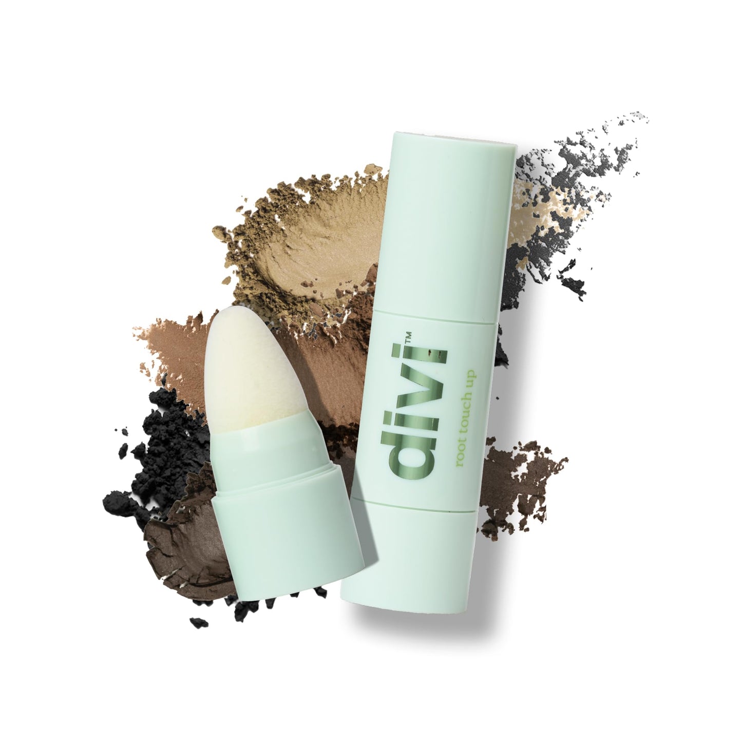 Divi Root Touch Up Powder for Gray Hair Coverage, Medium Brown