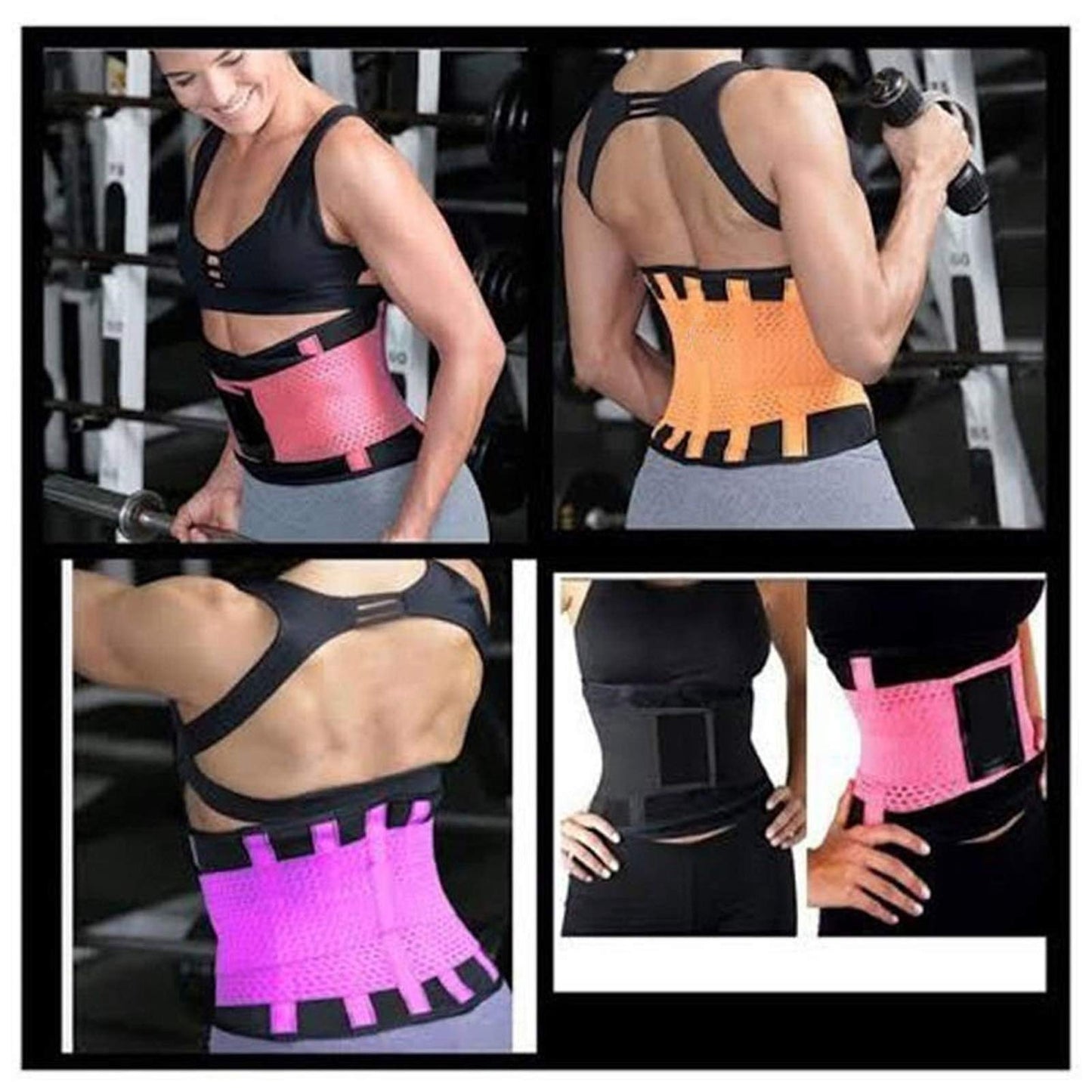 VENUZOR Waist Trainer Belt for Women - Waist Cincher Trimmer - Slimming Body Shaper Belt - Sport Girdle Belt (UP Graded)(Rose Red,Small)