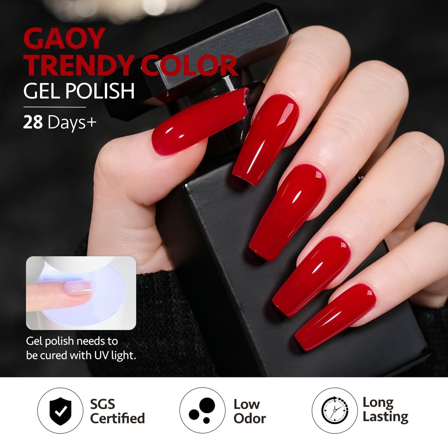 GAOY 42 Pcs Gel Nail Polish Kit, Neon Bright Green Orange Blue Red Colors All Seasons Gel Nail Polish Set with Glossy & Matte Top Coat and Base Coat for Salon and DIY Manicure at Home