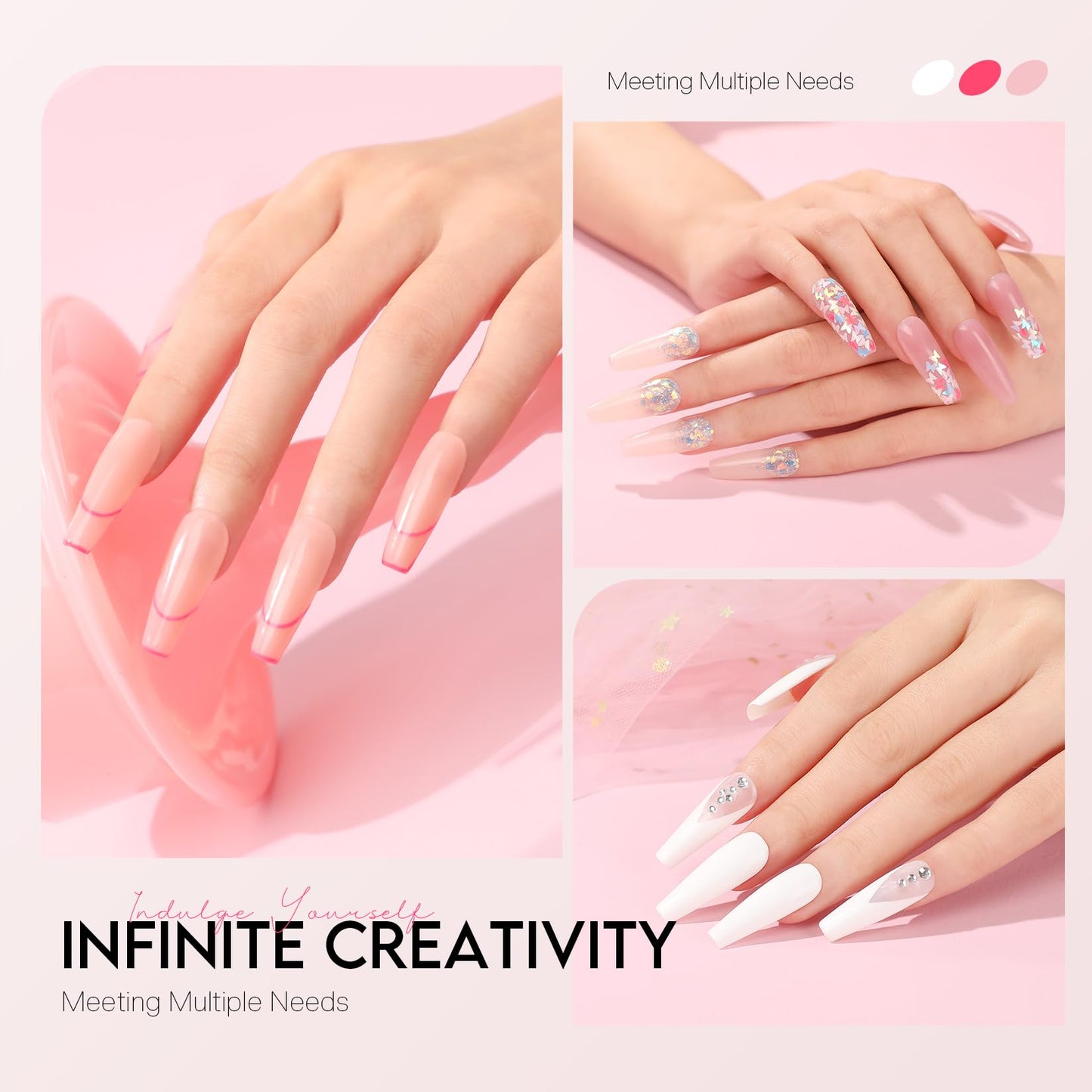 Poly Gel Nail Kit for Beginners: 15 Colors Gel Extension Nail Kit with U V Light for Women Girls
