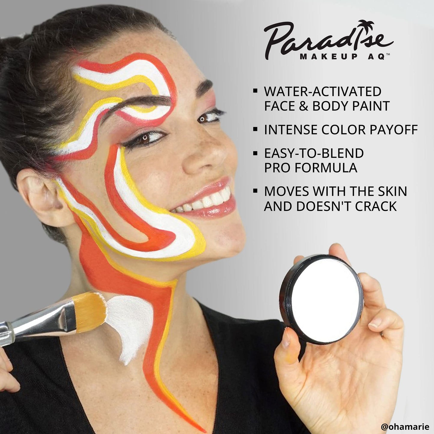 Mehron Makeup Paradise Makeup AQ Pro Size | Stage & Screen, Face & Body Painting, Special FX, Beauty, Cosplay, and Halloween | Water Activated Face Paint & Body Paint 1.4 oz (40 g) (Amazon Green)