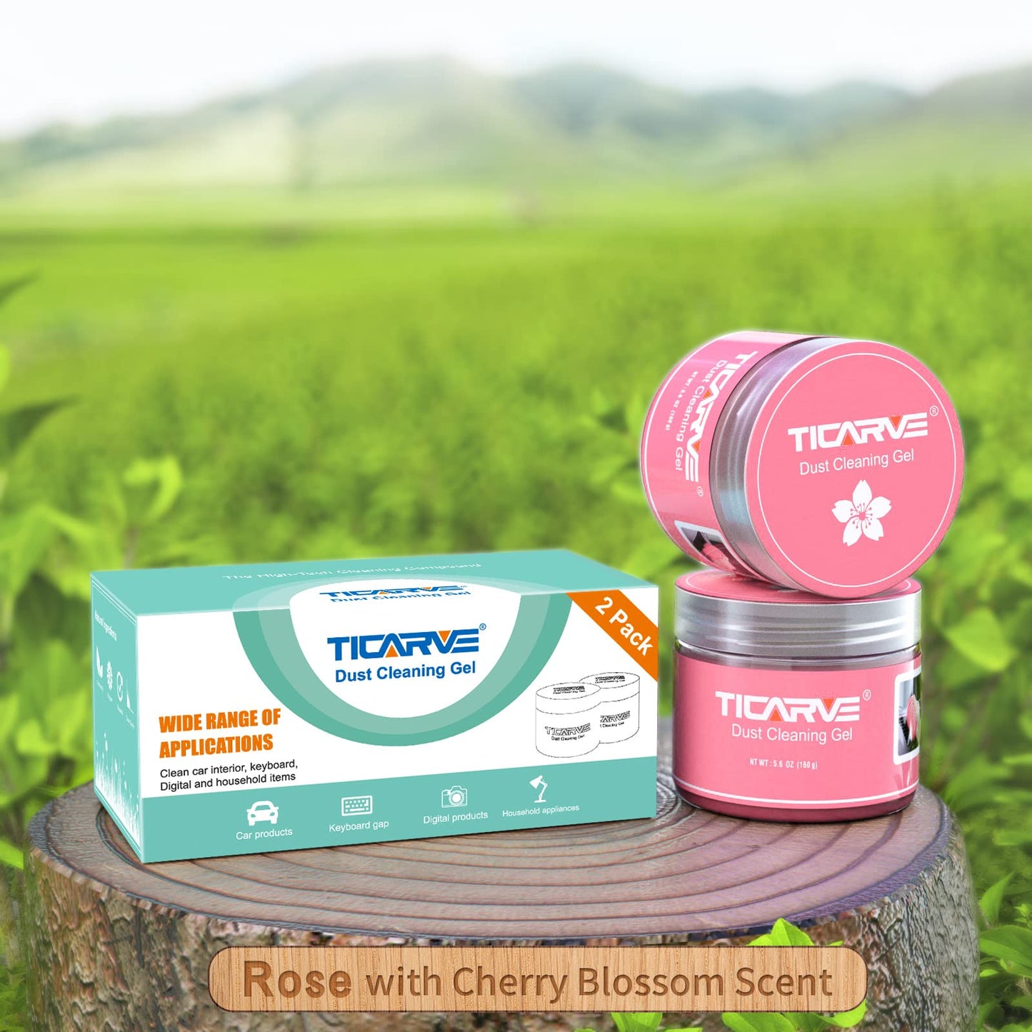 TICARVE 2Pack Cleaning Gel Car Putty Car Clean Putty Gel Auto Tools Car Interior Cleaner Car Cleaner Car Cleaning Slime Car Assecories Keyboard Cleaner Rose (320g/11.2oz)