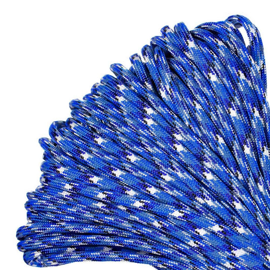 Paracord Planet Genuine Type III 550lb Paracord – Nylon Cord in Solid, Multi, and Reflective Colors – Blue Camo (10 ft)