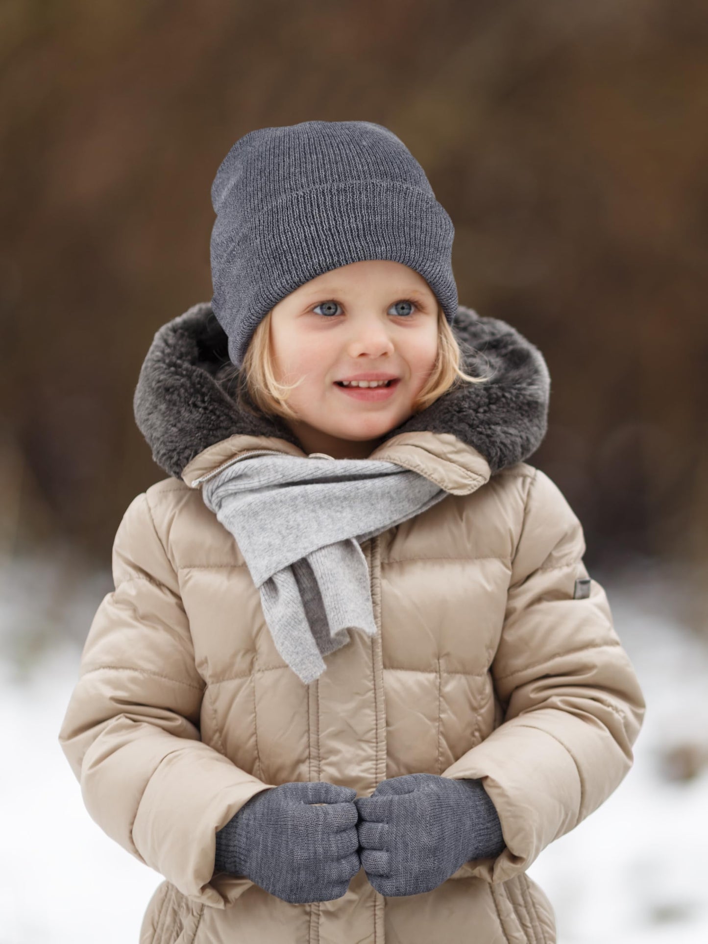 Gnodio 8 Pack Kids Beanie Hats and Gloves Set Kid's Knitted Beanies Hat Winter Gloves for Boys Girls
