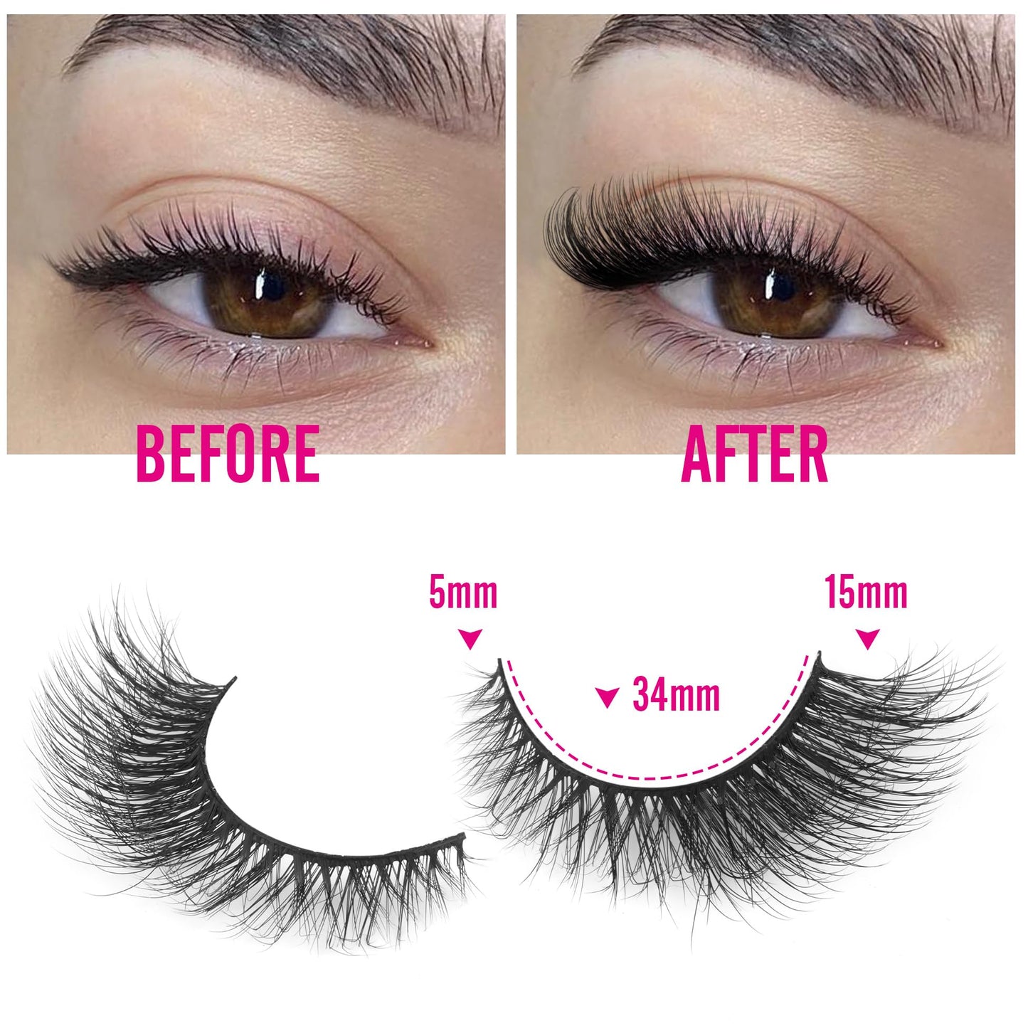False Eyelashes Cat Eye Lashes Natural Fluffy Eyelashes Wispy Strip Lashes Mink Volume Fake Eyelashes 7 Pairs Natural Lashes Cat Eye ALICROWN