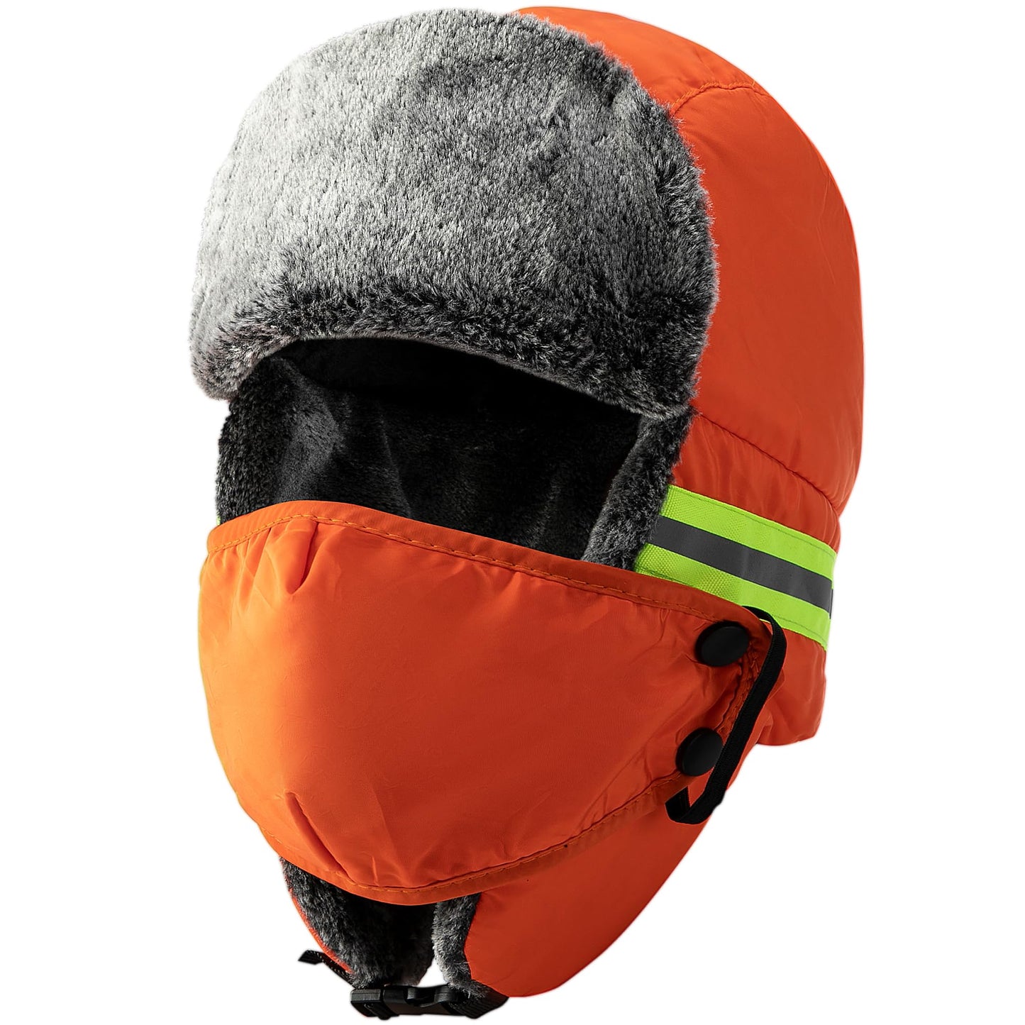 Watayo Winter Ice Fishing Trapper Hat- Warm Ice Fishing Trapper Cap Headwear- Waterproof Cold Weather Warm Ski Hunting Hat with Earflap Face Mask for Men Women