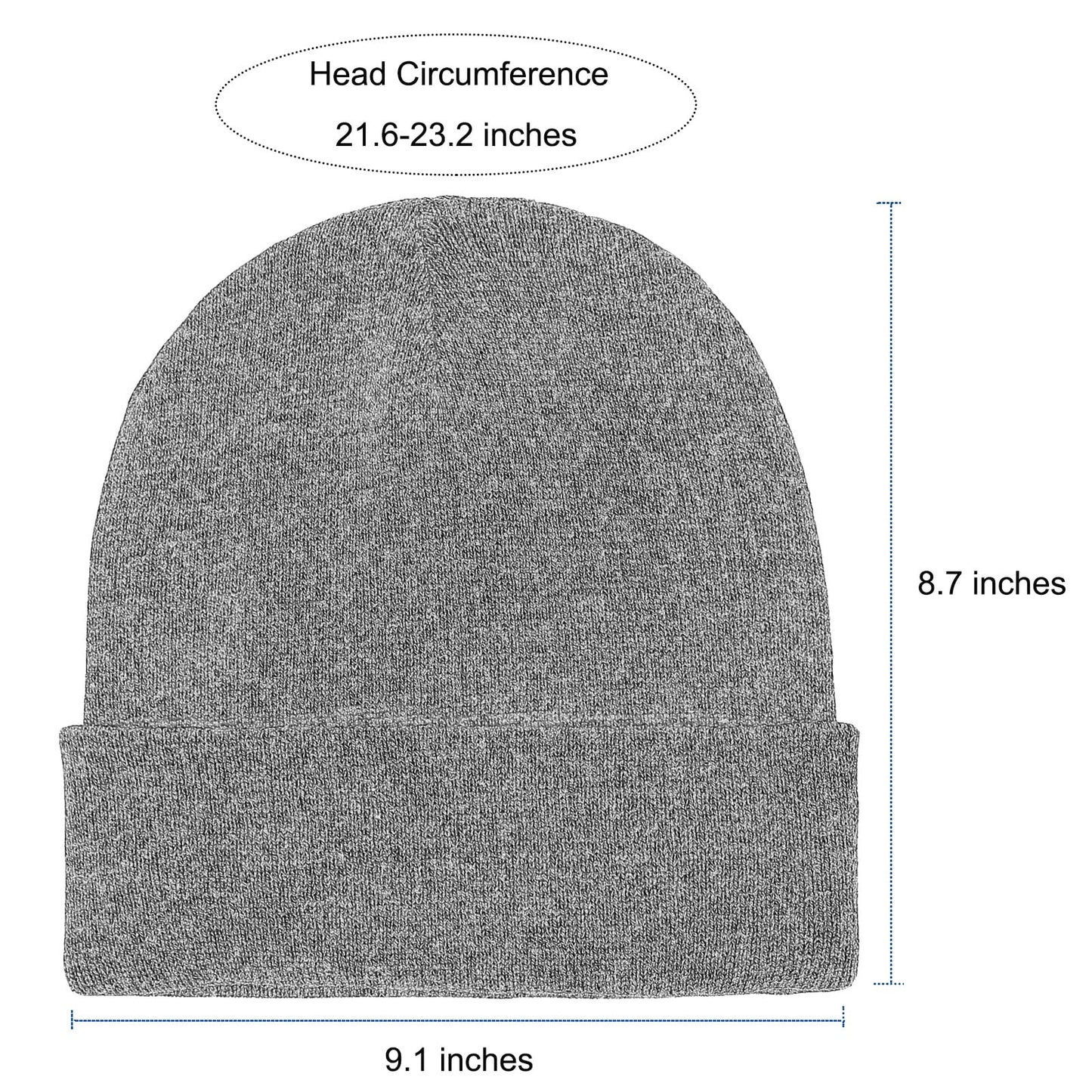 Unisex Satin Lined Winter Beanie for Women Men Silky Lining Slouchy Skull Cap Knitted Cuffed Skiing Knit Hat (Black & Wine Red)