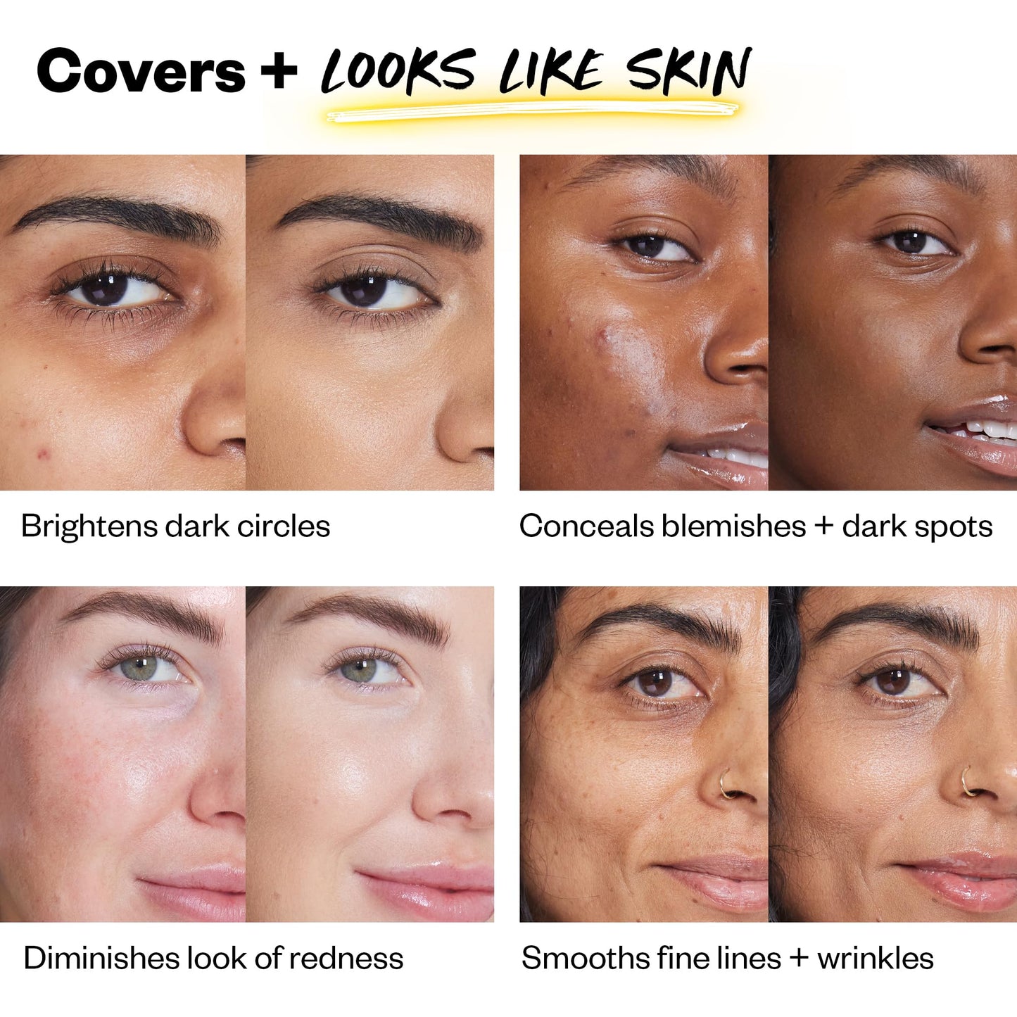 Kosas Revealer Concealer - Medium Coverage Makeup with Hyaluronic Acid, Conceals Dark Circles Under Eyes, Dark Spots and Blemishes + Brightens, Hydrates, Long-Lasting & Vegan, (Tone 3.6 C)