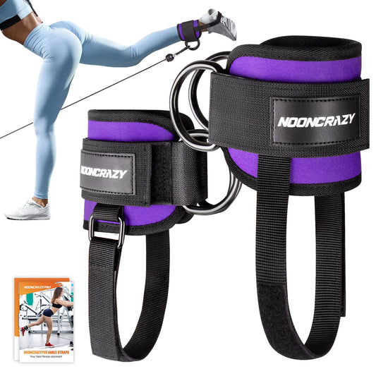 Ankle Strap for Cable Machine Women, Adjustable Gym Cable Ankle Straps for Kickbacks, Glute Workouts, Leg Extensions, Curls, Booty Hip Abductors, Ankle Cuff for Cable Machine Accessories(Purple)