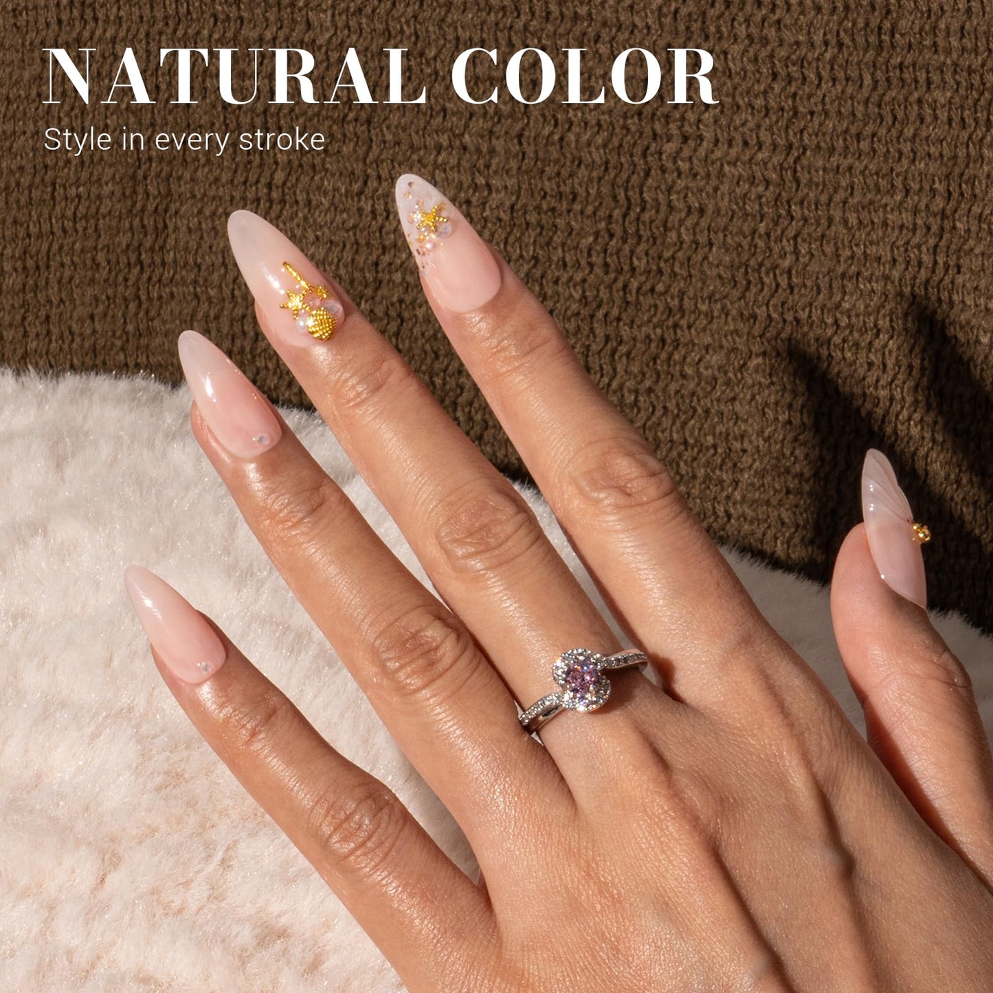MelodySusie Nude Gel Nail Polish, 0.5Fl.oz Jeweliver Milky Gel Polish Milky Nude Pastel Color Sheer Gel Nails Soak Off UV LED Light Cure Gift for Manicure Nail Art DIY at Home JM28