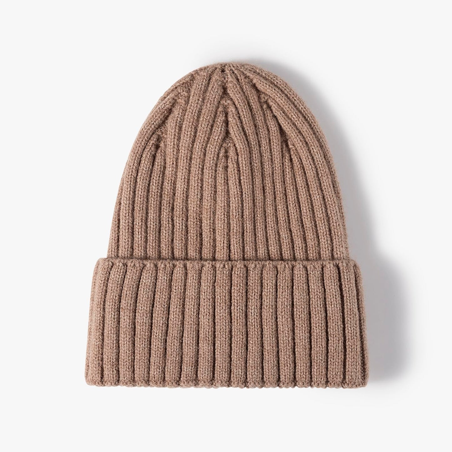HOIROJEK Knit Beanie for Men Women Warm Thick Winter Hat Unisex Adult Khaki