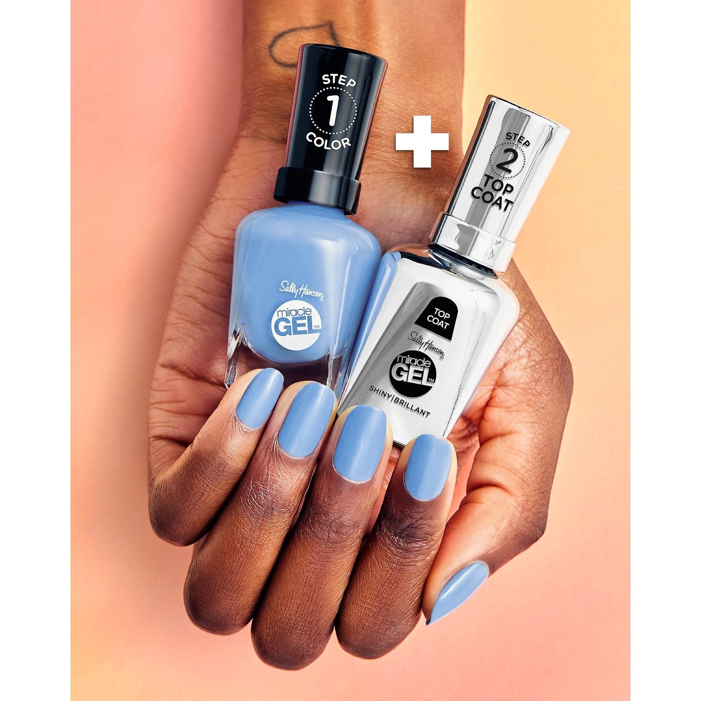 Sally Hansen Miracle Gel™, Travel Seekers Blues Cruise, Long Lasting, Gel-Like Formula, No UV Lamp Needed, Blue Nail Polish
