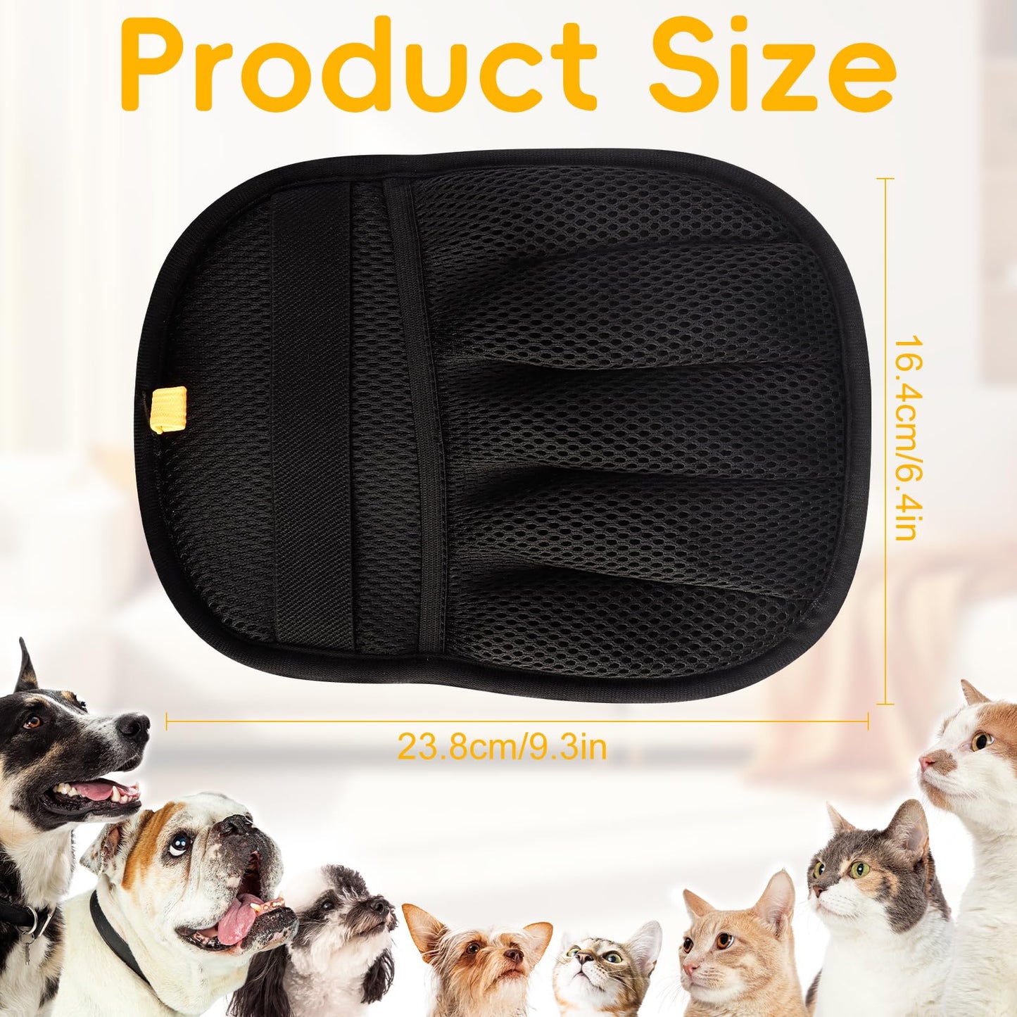 Double-Sided Pet Grooming Gloves, Double Sided Grooming Glove for Pets, Pet Hair Remover Gloves for Dog & Cat, Reusable Pet Hair Remover Glove for Washing