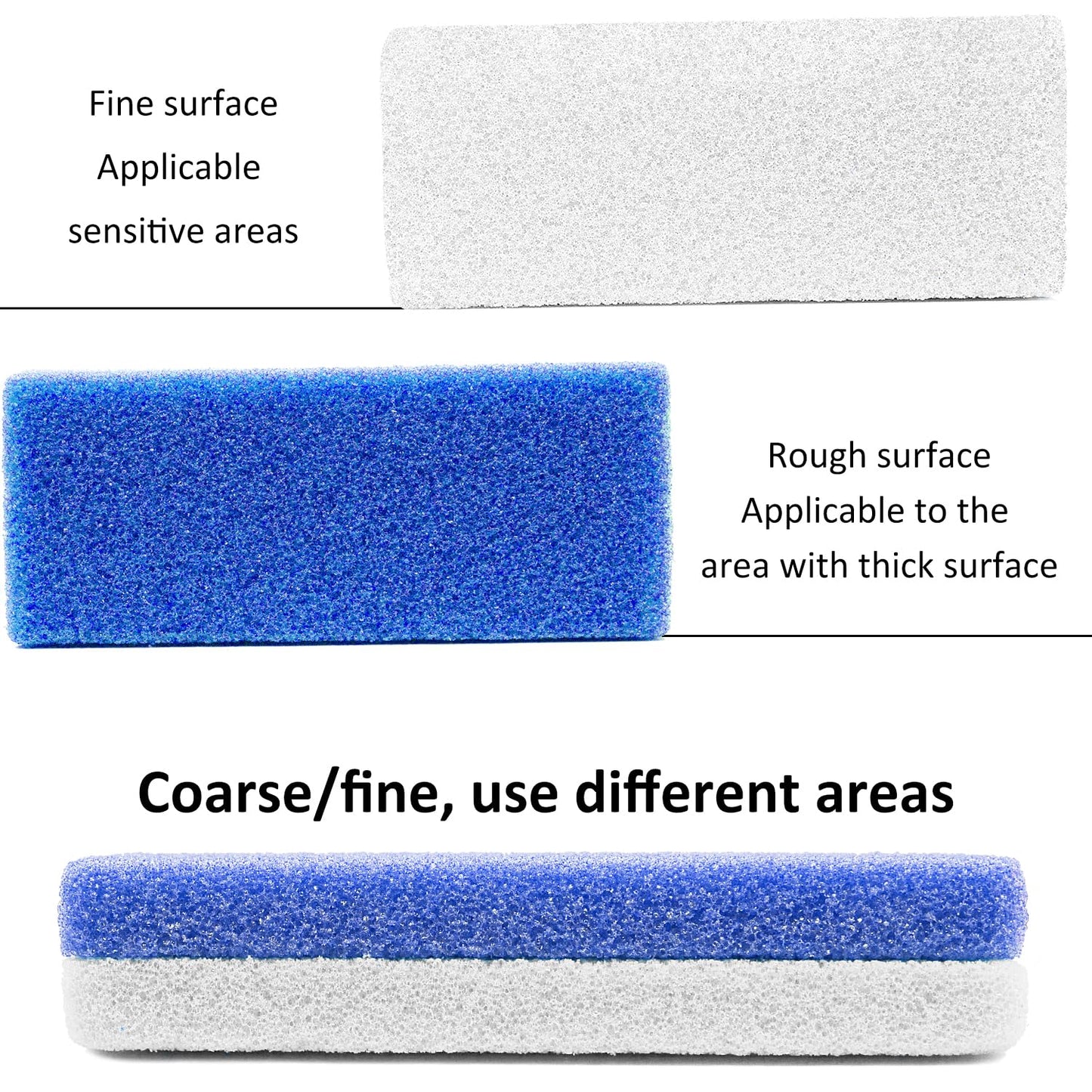 8 Pack Pedicure Foot Pumice Stone for Feet Hard Skin Callus Remover and Scrubber
