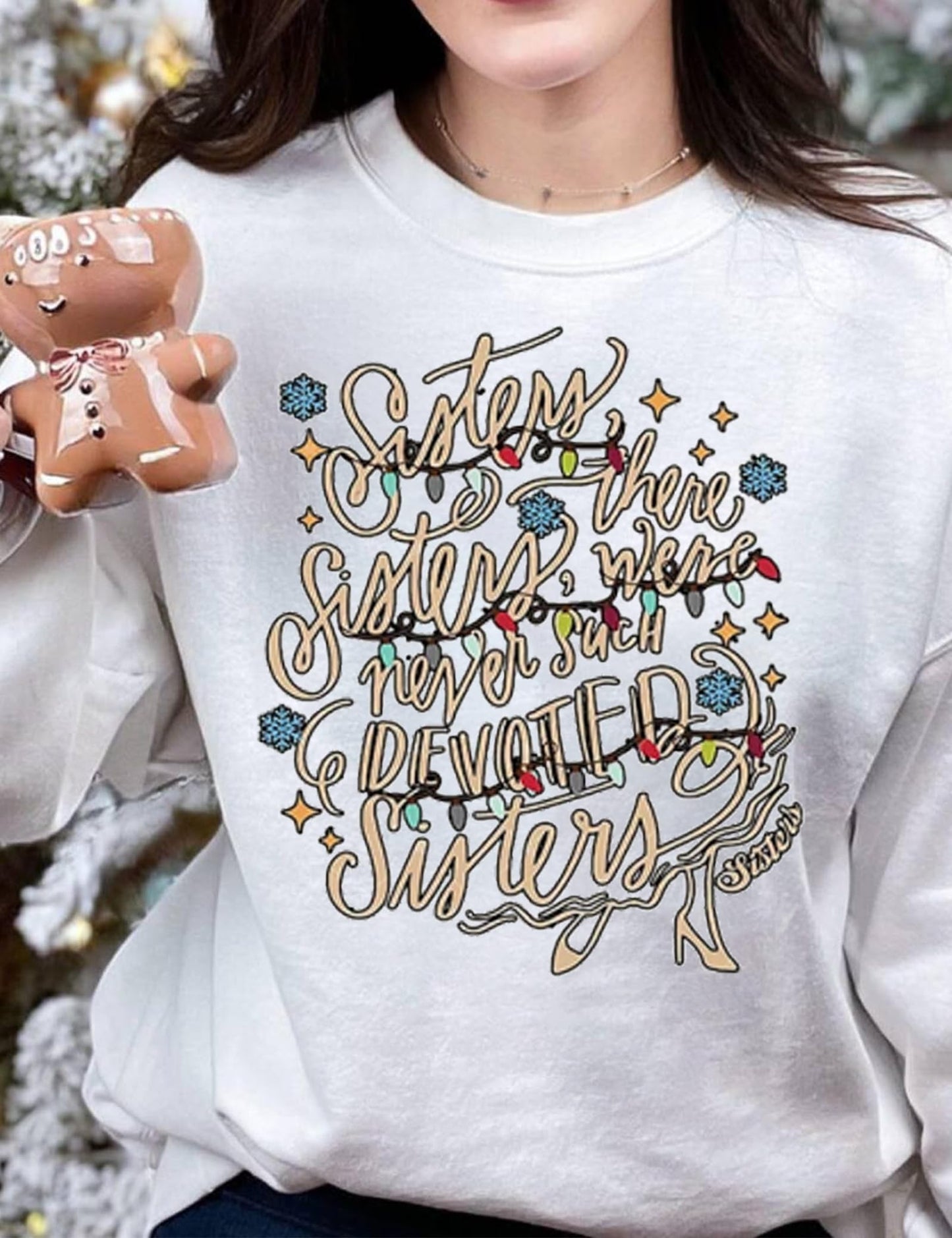 CCOTPRRP Christmas Sweatshirt Womens White Christmas Holiday Shirt Movie Pullover Vacation Graphic Tees Tops(P1,M)
