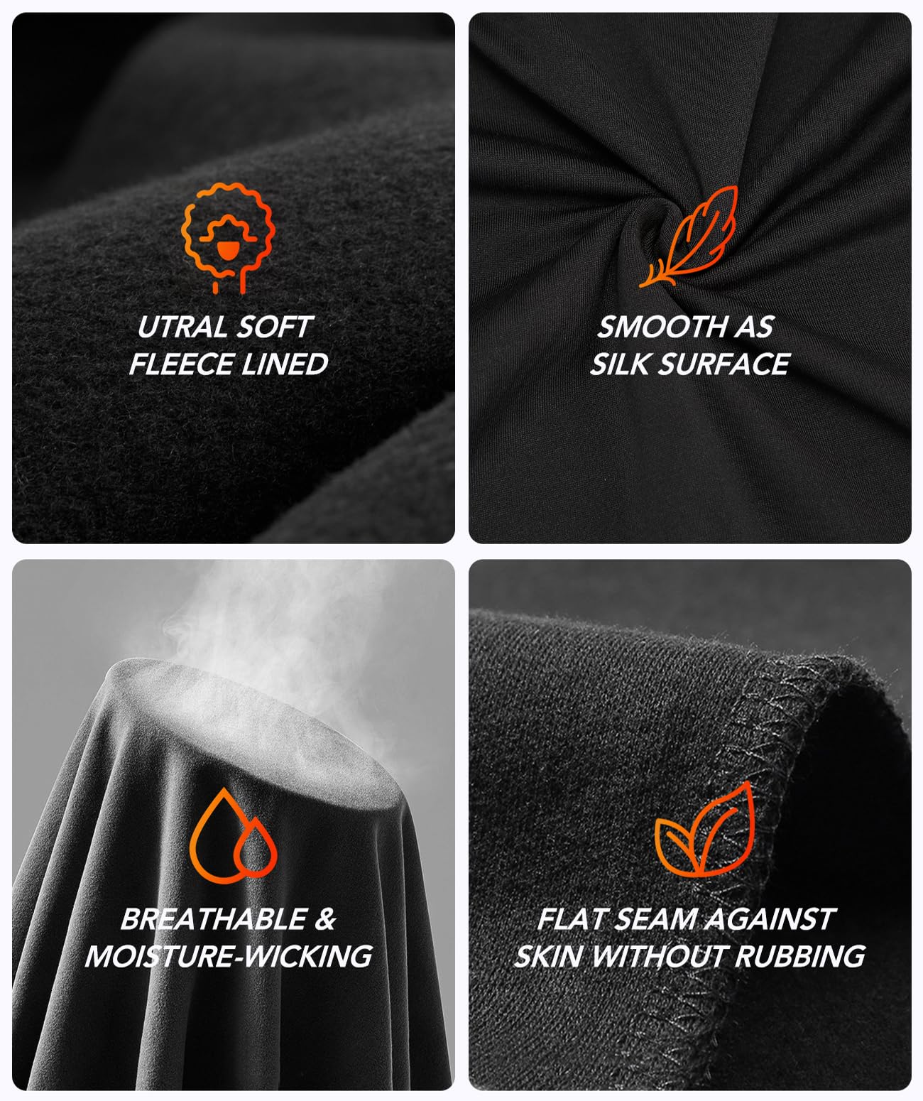 TEEPIRE Women 's Thermal Underwear Set with Lightweight Ultra Soft Fleece Lined,Long John Set, Moisture-Wicking Skiing Base Layer (Medium) Black