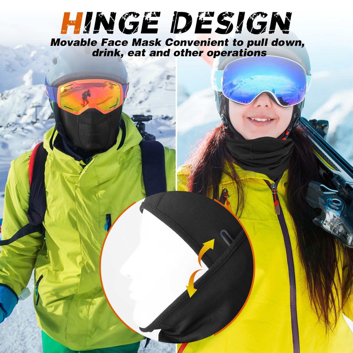 YANIKY Winter Balaclava Ski Mask for Men Women Breathable Warm Face Mask Windproof Thermal Fleece Face Cover for Cold Weather