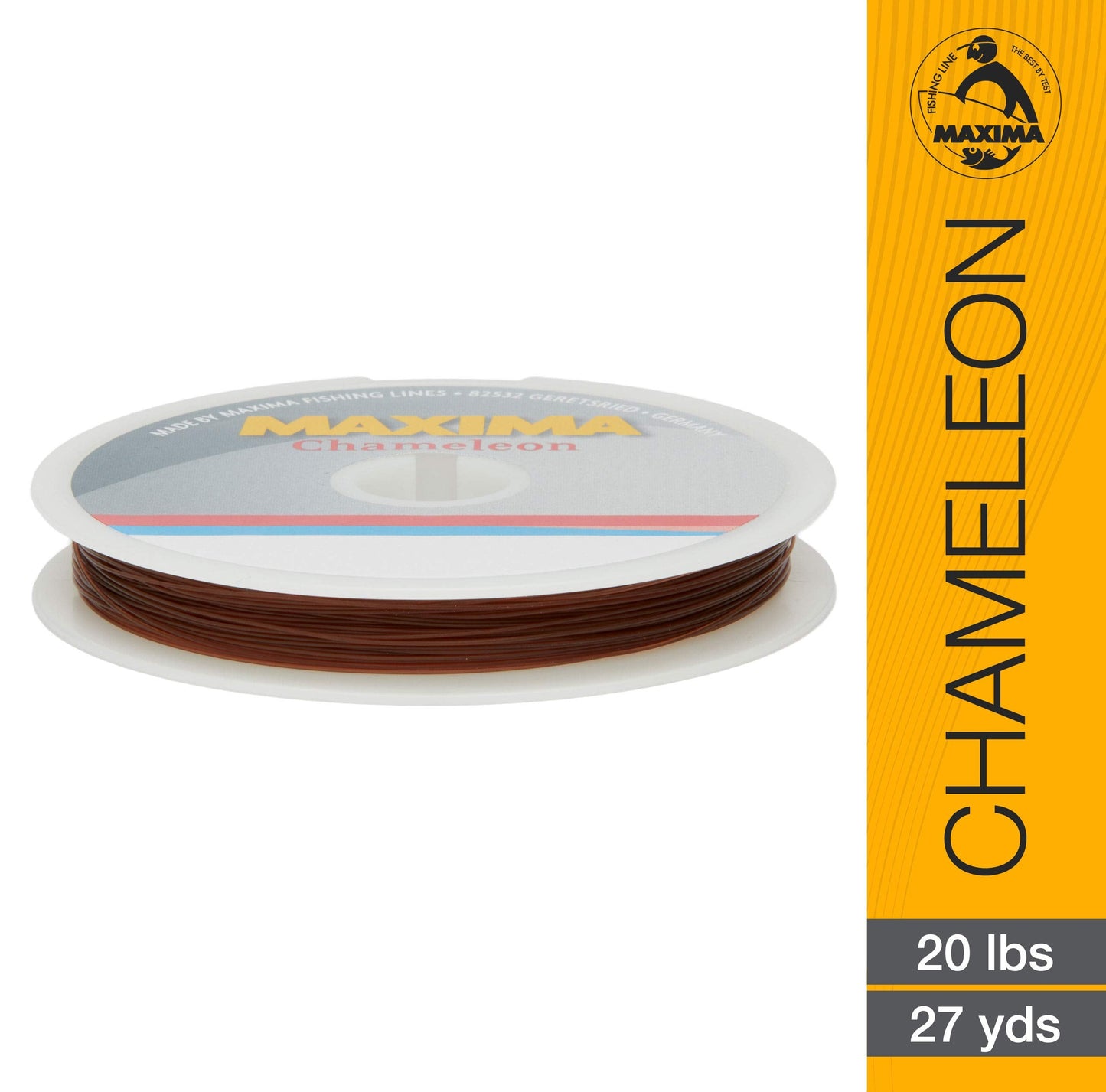 Maxima Fishing Line Leader Wheel, Chameleon, 20-Pound/27-Yard