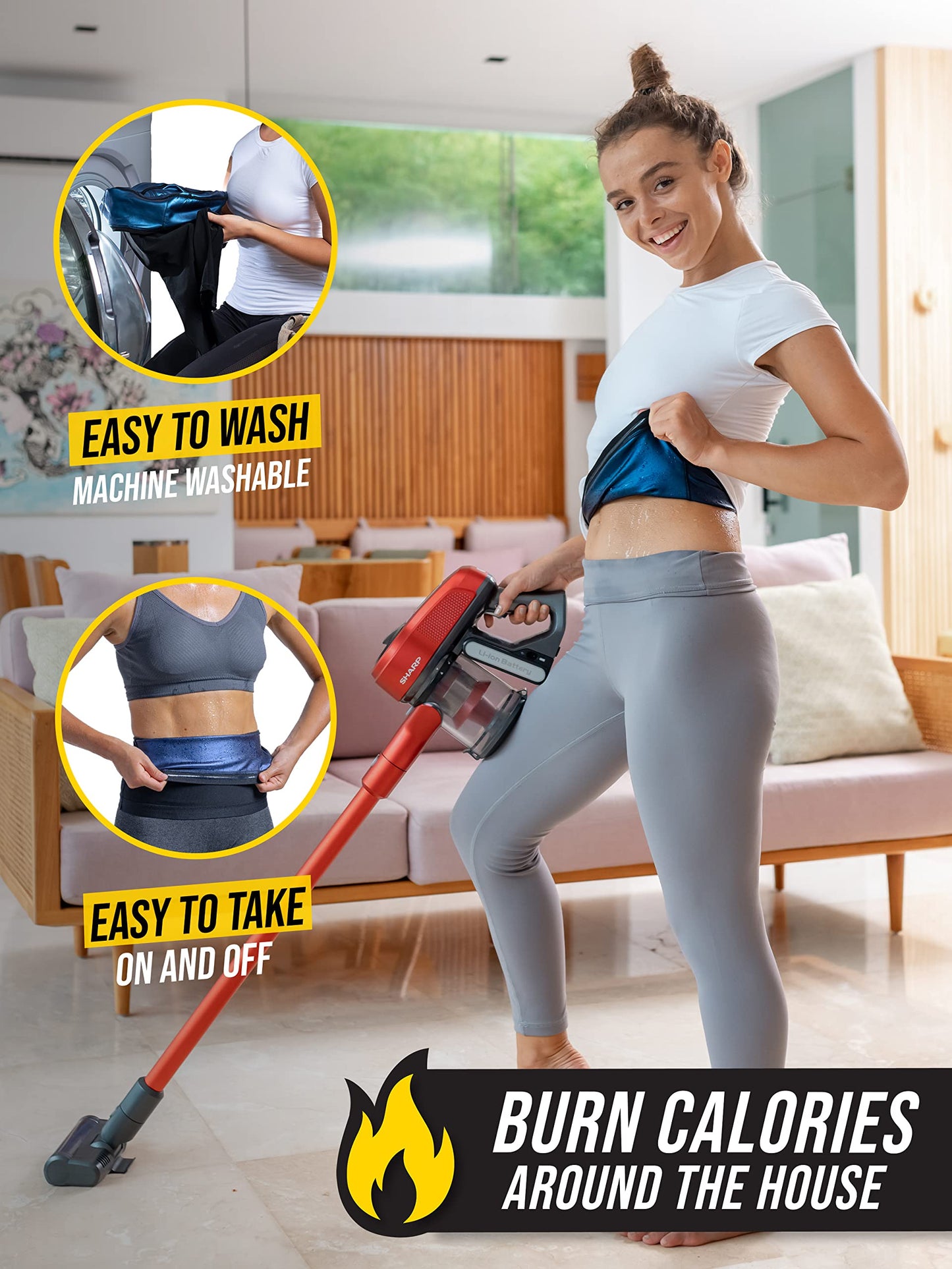 Sweat Spark Waist Trainers for Women Belly Fat (Black, XS) - Sweat More, Shape Your Back & Abdomen, Wear During Workout