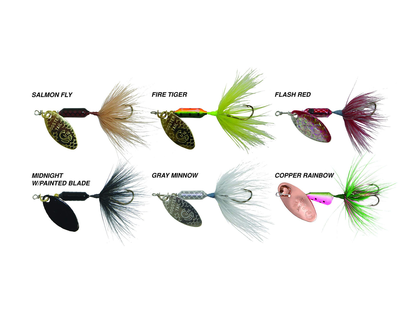 Wordens RTBX.S206.S773 Original Rooster Tail Spinner Box Kit, Trout Pak- Single Hook, One Size