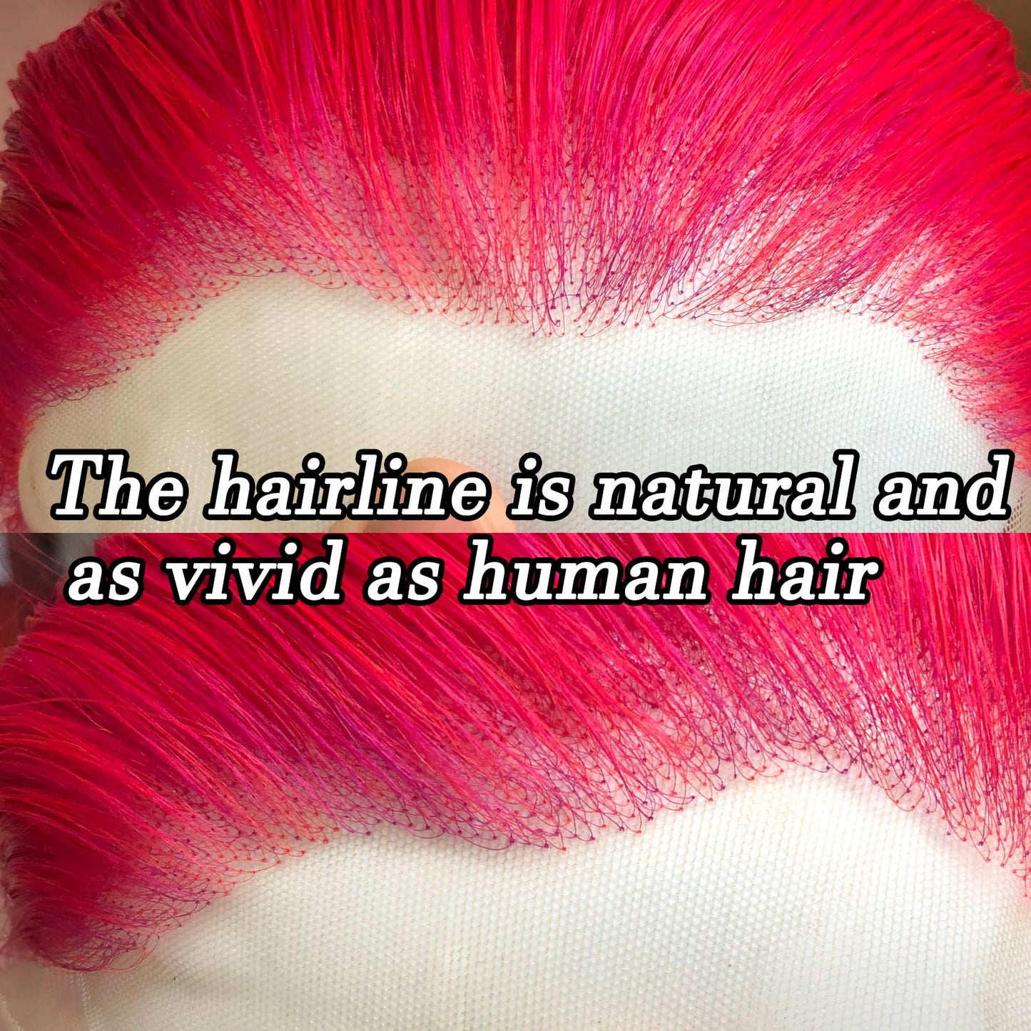 BTWTRY Hot Pink Wig Long Straight Rose Red Pink Synthetic Lace Front Wigs Pre Plucked Natural Hairline for Black Women Heat Resistant Fiber Hair Cosplay Daily Wear Wig (Hot Pink)