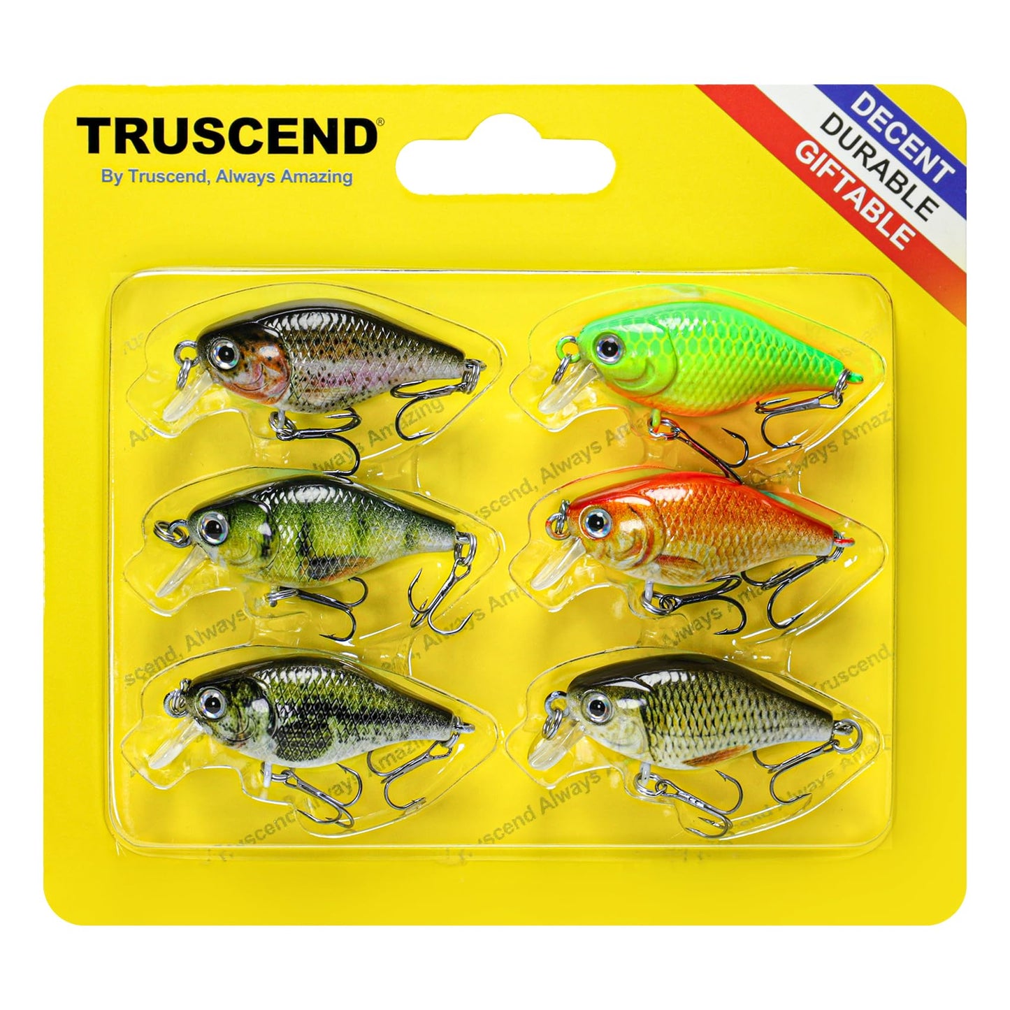 TRUSCEND Crankbaits Fishing Lures Hard Swimbait for Bass Trout Crappie Walleye Crank Baits Fishing Plugs Freshwater and Saltwater