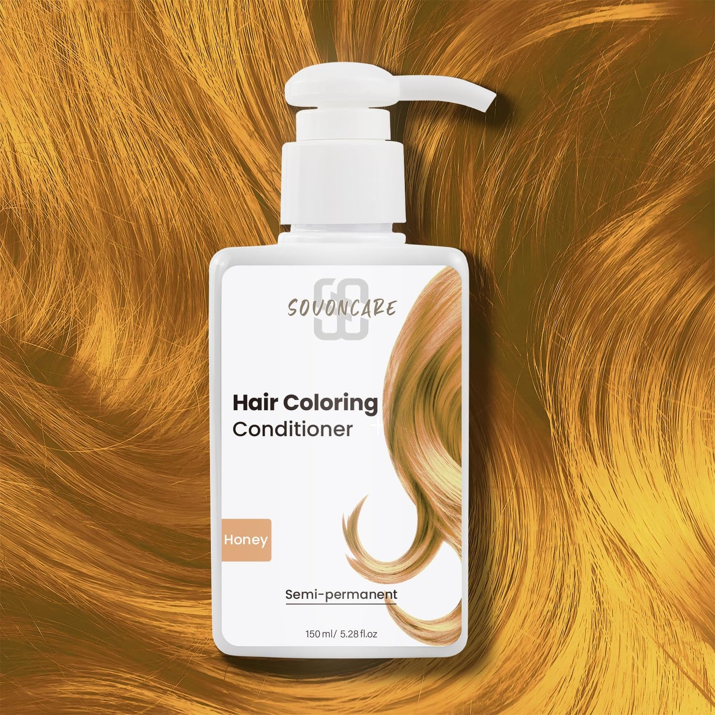 SOVONCARE Honey Hair Color Depositing Conditioner Mask 5.28 OZ,Cruelty-Free