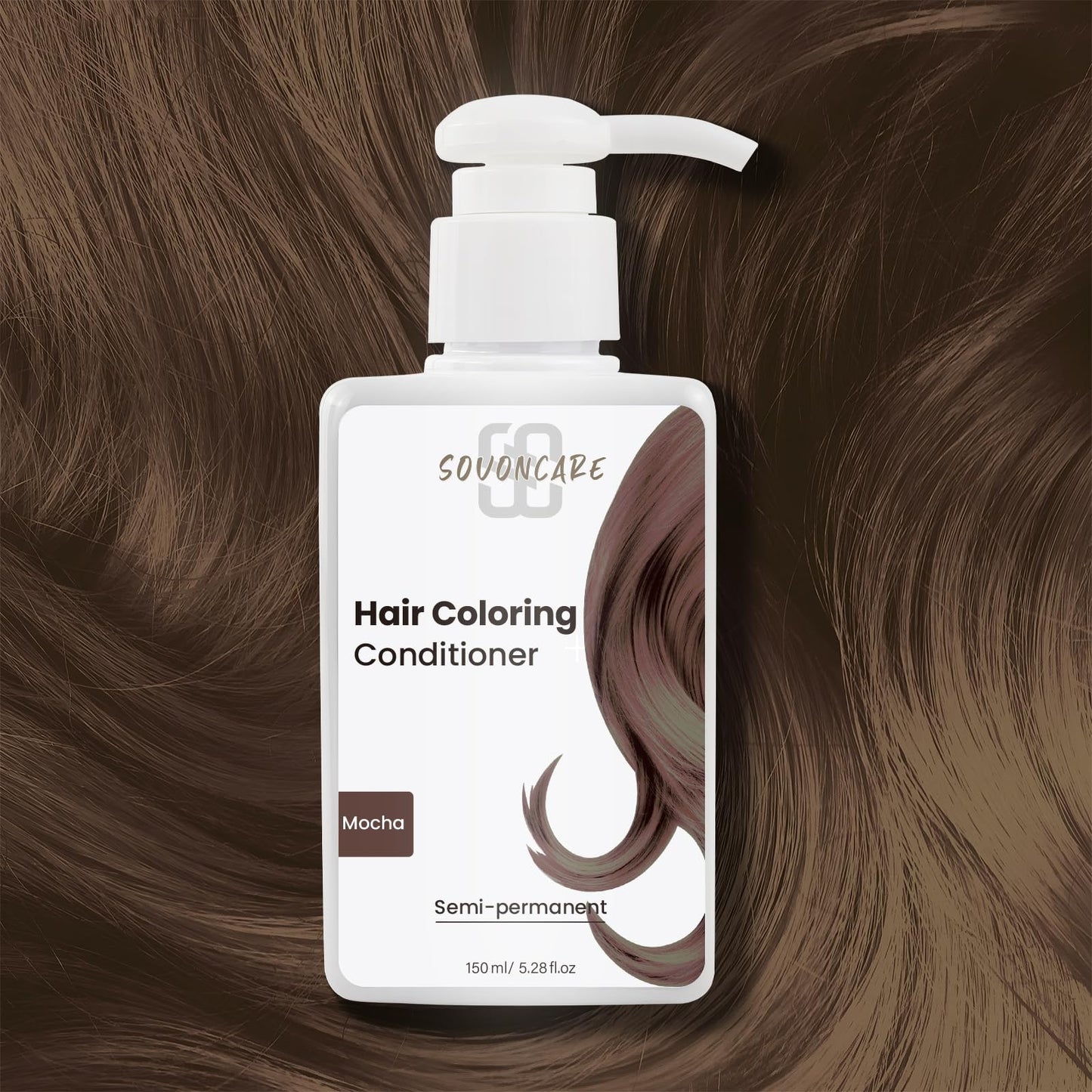 SOVONCARE Mocha Hair Color Depositing Conditioner Mask 5.28 OZ, Cruelty-Free