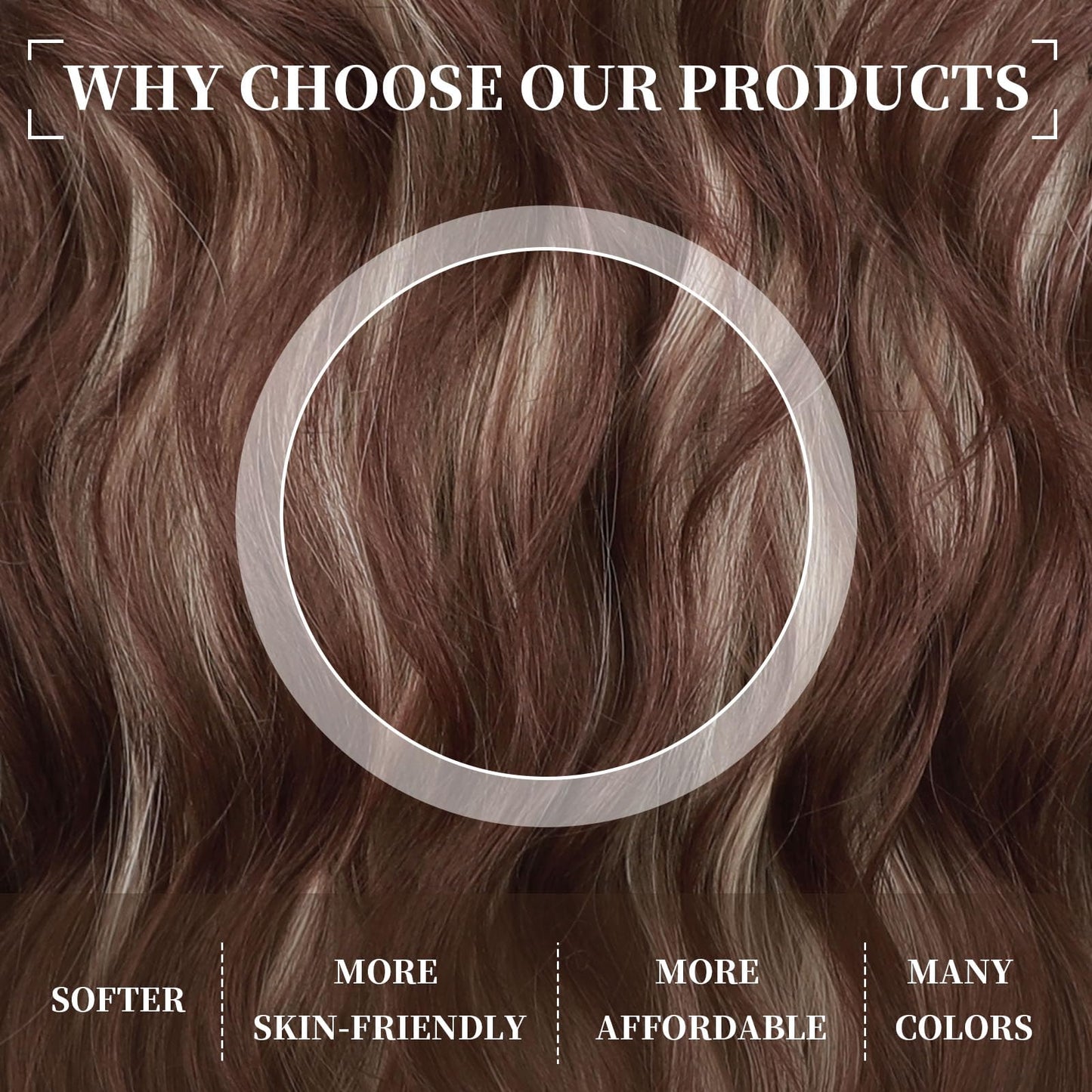Lativ Ombre Blonde Brown Wig with Bangs Long Wavy Curly Wig with Brown End Heat Resistant Fiber Wig for Women Daily Use 26 Inches