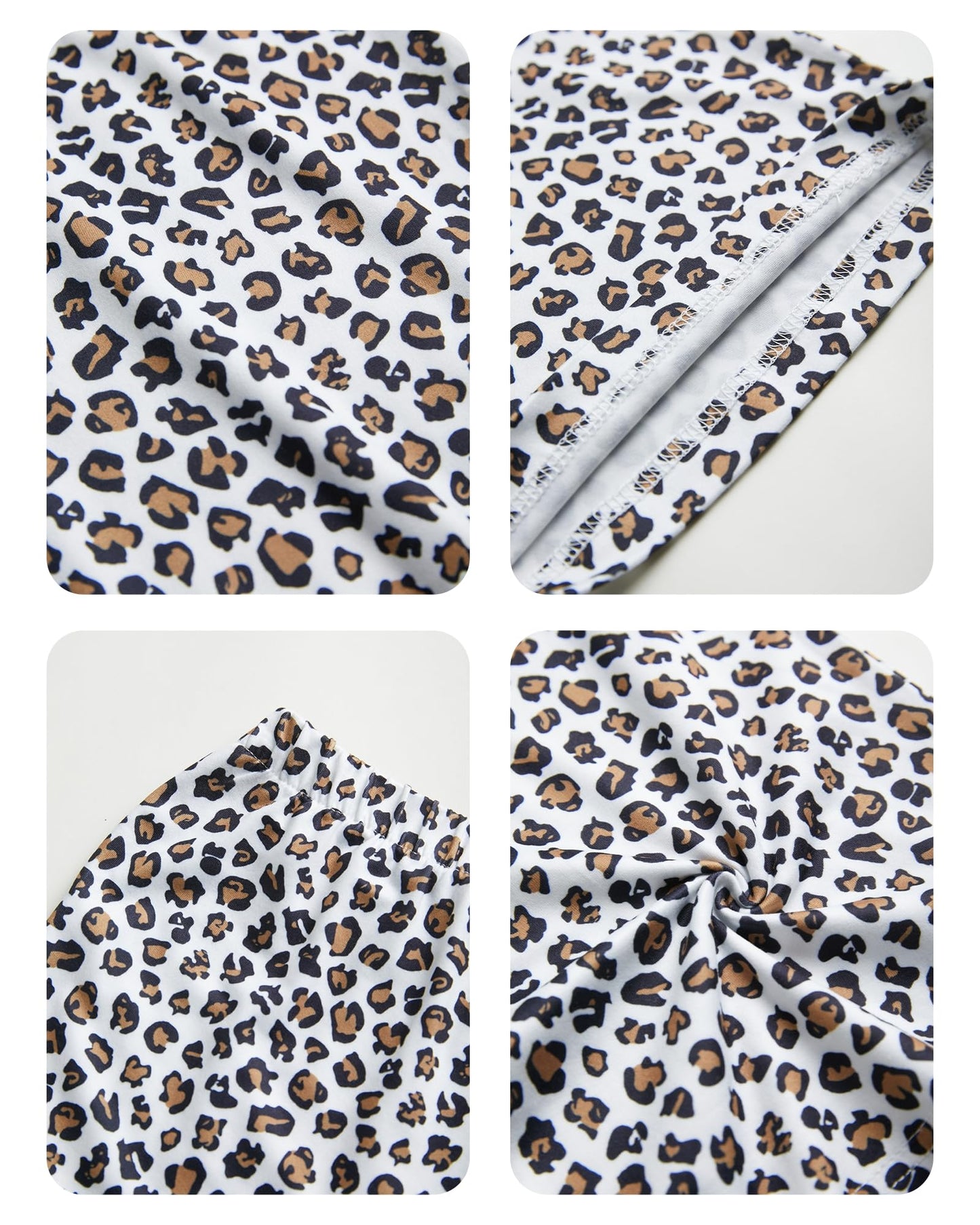 Handfrog Fall Clothing Leopard Flare Pants Long Sleeve Shirts 2023 Trendy 2 PCS Matching Lounge Set Clothes