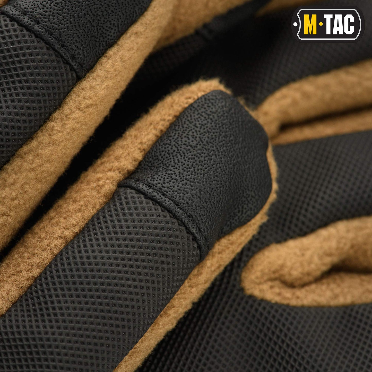 M-Tac Fleece Thinsulate Winter Gloves - Touchscreen Fingers and Anti Skid Palm - Windproof Insulated Warm Gloves for Men (Coyote Brown, XL)