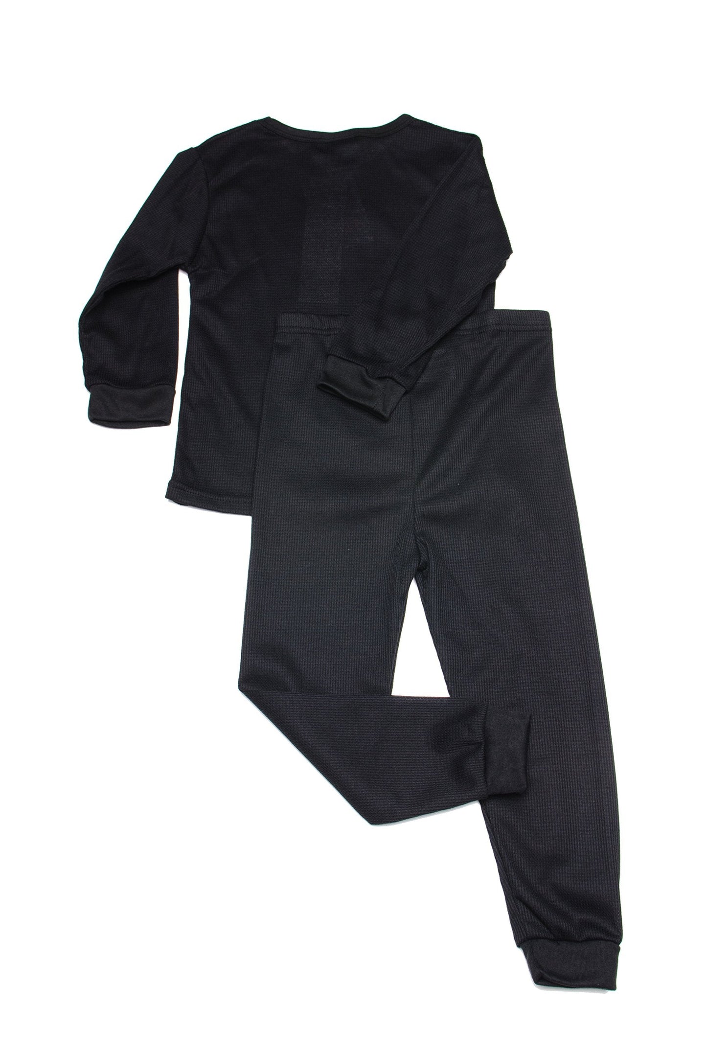 Boys Thermal Long Underwear Set (6, Black)
