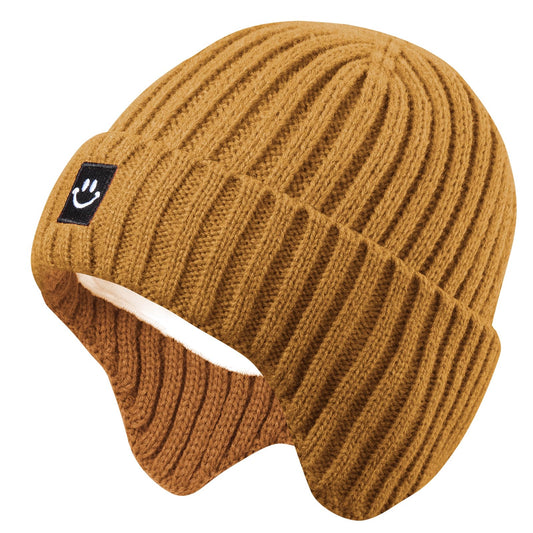 MaxNova Knit Winter Infant Hats 3-8 Years Camel